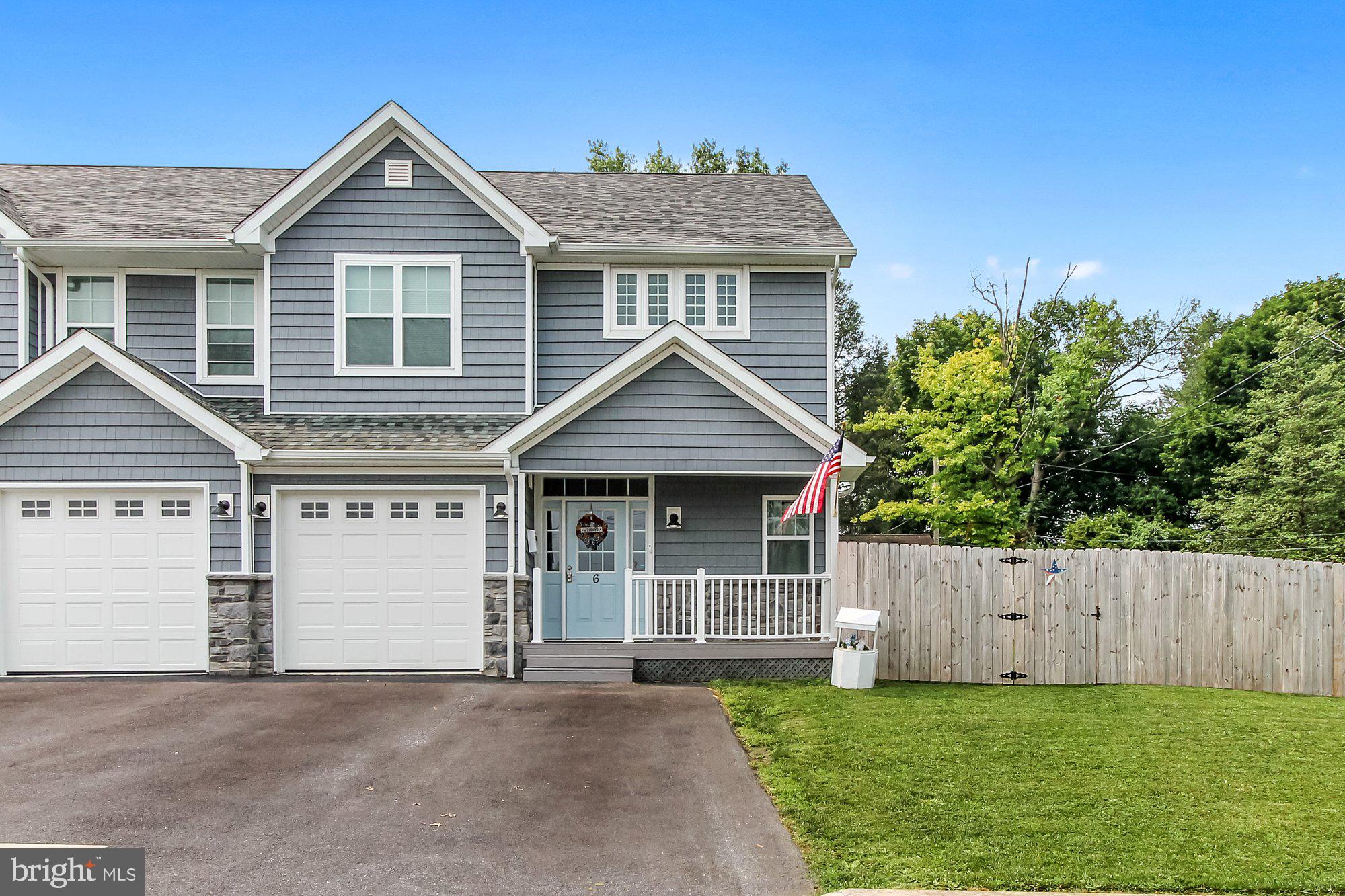 **Seller has set a highest and best offer deadline for Monday, July 26th at 5pm**  Welcome to 6 Beverly Avenue! Everything you want abounds in this GORGEOUS semi! Only 3 years old, this home looks like an episode of HGTV! Entering by way of the welcoming front porch, you will immediately be impressed by the owner's attention to detail. The roomy foyer accents the modern front door with transom and side windows, high 9' ceilings, recessed lighting, and contemporary vinyl flooring throughout. Before reaching the main living area, you will find a well-placed powder room and a private office with sliding barn door that is currently being used as a convenient play area. As you walk straight ahead, you will fall in love with the amazing, open-concept, eat-in kitchen that boasts stunning granite countertops, a farmhouse sink, large breakfast island, white subway tile backsplash, updated cabinetry, stainless steel appliances, and enough room for a full size dining room table. To your right, you will find a warm family room with tons of natural light, a beautiful stone gas fireplace with remote, and double door sliders leading to the backyard patio. Upstairs is equally impressive with a second floor laundry, a full hallway bathroom with double sink and counter-height vanity, two nicely-sized secondary bedrooms with lots of closet space, and an enchanting master bedroom suite with recessed lighting, tray ceiling, walk-in closet, double window with a fantastic view, and a master bathroom complete with a huge glass stall shower, double sink and counter-height vanity, and rectangle tile flooring. Downstairs, by way of a u-shaped staircase, you will find another 850 square feet that is already outfitted with an egress window and just waiting to be finished! Outside, you will love the relaxing patio and the expansive completely fenced backyard! And did I mention the 1-car attached garage, Simplisafe alarm system, central air, and economical gas heat? Schedule your showing today, you will not be disappointed!