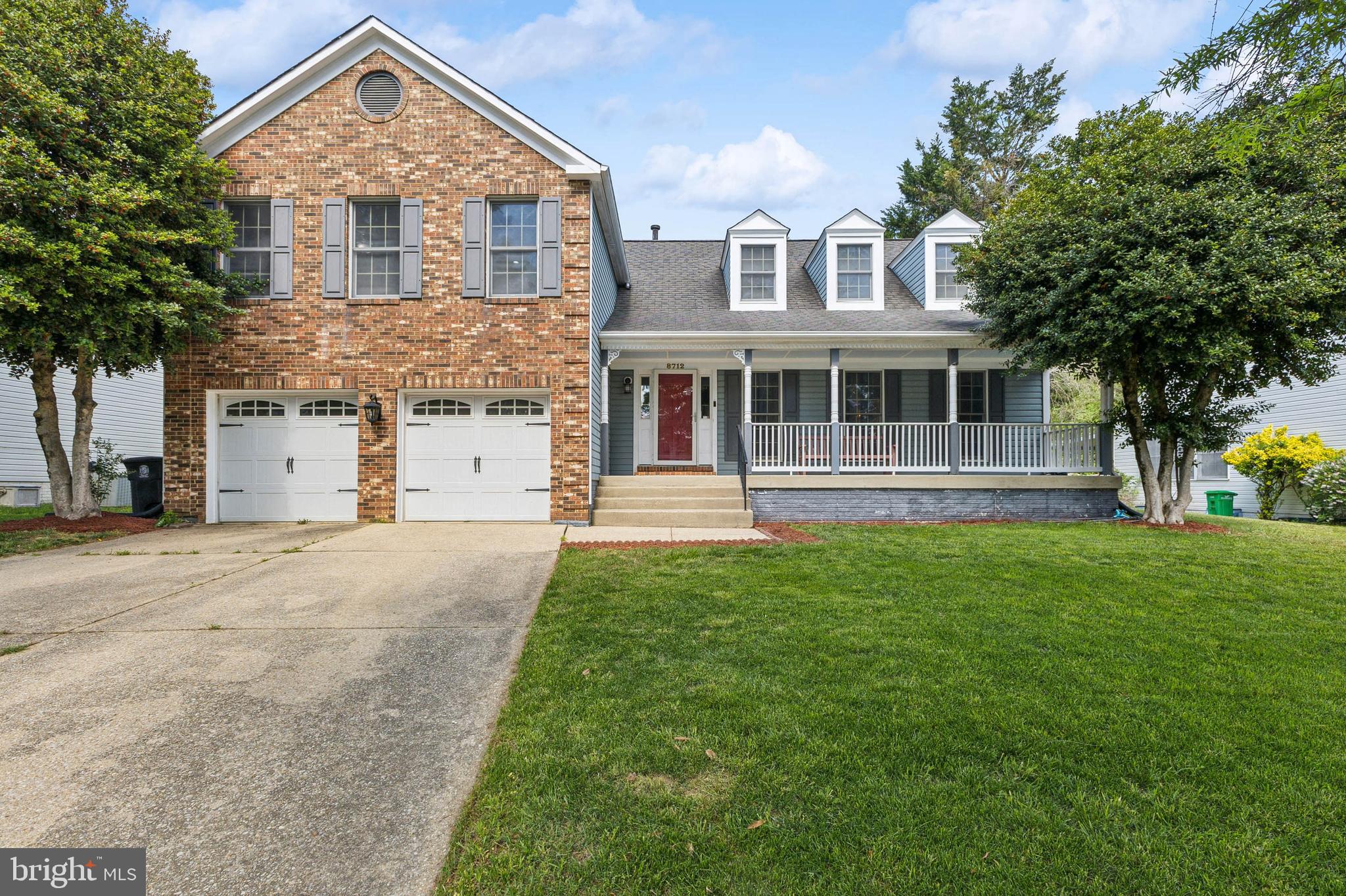Welcome to this beautiful 4-bedroom, 2.5-bath home tucked away on a quiet street yet just minutes from everything. Enjoy the charm of a spacious front porch, a bright two-story foyer, and hardwood floors throughout the main level. The kitchen features stainless steel appliances, a large window over the sink with peaceful backyard views, and an eat-in area with stunning floor-to-ceiling windows. Relax in the sunken living room with a cozy stone fireplace or step out to the large screened-in porch overlooking a private yard that backs to trees. Upstairs, you'll find four generously sized bedrooms with newer flooring and recessed lighting, two full baths, and a convenient laundry room. The grand primary suite includes its own sitting or office area, a massive walk-in closet, and a luxurious en-suite bath with dual sinks, a walk-in shower, and separate tub. The unfinished basement is a blank canvas, ready for your vision. Conveniently located near Andrews Air Force Base, major commuter routes, and Washington, DC.