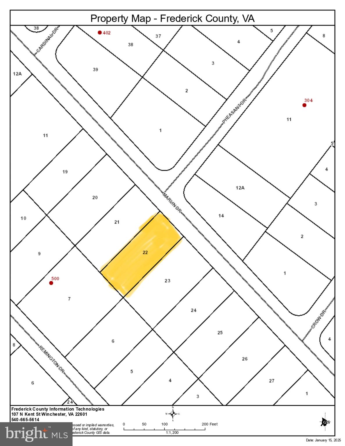 Property is currently not accessible. Pheasant Dr. would need to be extended by HOA for lots to be accessed.  HOA stated they would extend road when owner is ready to build. Lot 22 Marlin is approximately .25 acres, Adjoining lot 21 Marlin ( .26 acres) is also listed for sale. There is no sign on the property, property has not been surveyed and property corners are not marked. Located across from Pheasant Dr,  I would recommend getting on Frederick County GIS map to explore location of the lot better. No soil testing has been conducted to determine suitability for a septic system, leaving you the opportunity to tailor development to your needs.

This lot is ideal for those looking to build their dream home or for neighbors seeking to expand their property. Imagine increasing your yard space, creating additional storage, or even adding a detached garage—subject to local zoning and HOA guidelines, of course.

Whether you're envisioning a private retreat, a hub for outdoor activities, or a blank slate for your dream project, this parcel offers a unique opportunity at an unbeatable price. Don’t miss the chance to secure your own piece of Wilde Acres!

HOA manages and maintains roads and common area. Yearly HOA fee for an unimproved lot is $385 per lot. If owner owns connecting lots buyer may have the opportunity to consolidate the lots into one single lot to decrease yearly HOA dues owed. 

All information is deemed to be accurate but buyer should do their own due diligence. HOA covenants and restrictions are located under documents.