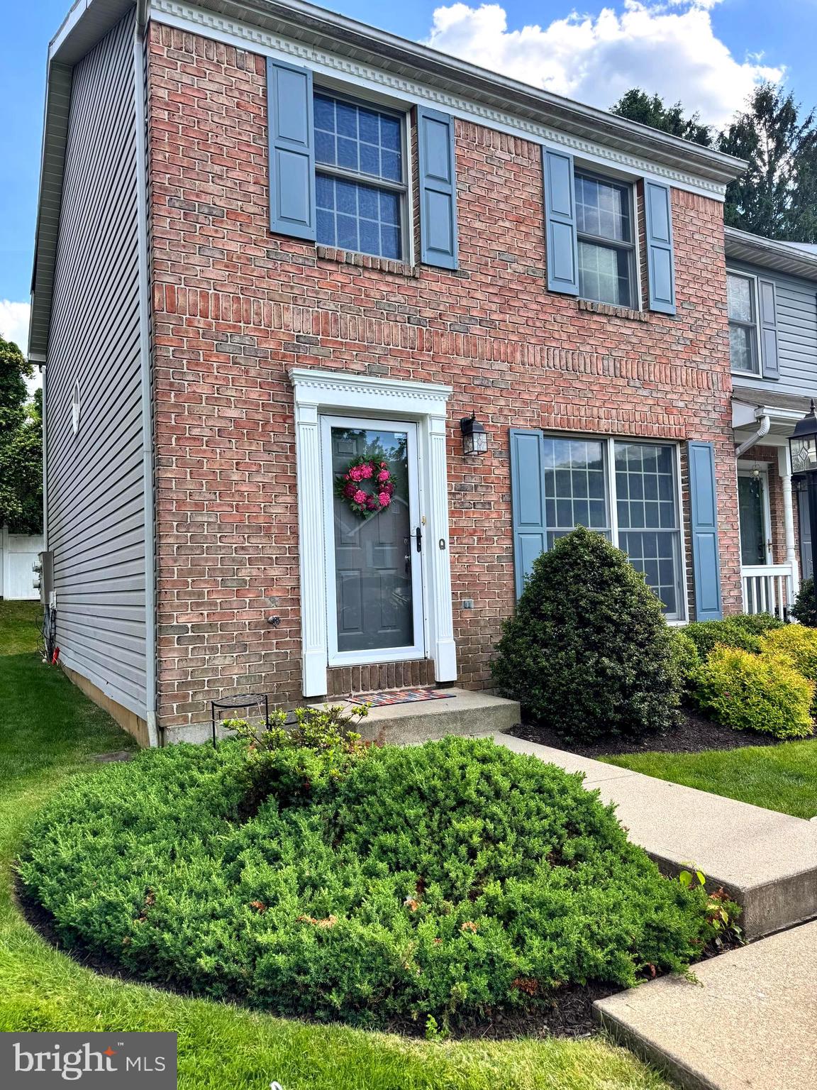Welcome to this move-in ready well maintained 3 bedroom, 1 and half bath condo end unit located in the highly sought-after Sauron Woods community. Tucked away near the end of a quiet cul-de-sac with no through traffic, this home offers a peaceful setting while being close to everything the Lehigh Valley has to offer.  Freshly painted throughout, the home features handsome hardwood flooring on the first floor and new carpeting on the second level, creating a warm and inviting atmosphere. The spacious living room provides an ideal space for relaxing or entertaining guests.  The bright kitchen is equipped with new stainless steel appliances making meal preparation both convenient and enjoyable. Sliding door off dining area leads directly to a private rear deck, perfect for outdoor dining, morning coffee, or unwinding after a long day. The first floor is completed by a powder room. On the secont floor you will find  a  spacious  primary bedroom  filled with natural light and features two skylights, generous walk-in closet and make-up vanity with sink connecting to renovated bathroom showcasing  a new tiled shower and floor, all new fixtures and vanity.    Two additional bedrooms provide ample space for family, guests, or a home office.   The  lower provides a versatile area ideal for a recreation room, home office, exercise room, or hobby space, along with a sizable storage/utility room with laundry hook-up.  Two assigned parking spots right in front of the unit! Condo fee include lawn maintenance, snow and trash removal, and roof replacements, ensuring worry-free, low-maintenance living. Located in a quaint neighborhood just minutes from Lehigh University and a short drive to DeSales University, this home also offers excellent investment potential.  You'll appreciate the convenience of being close to downtown Bethlehem and within a mile of Routes 412 and 78 making the commute to NJ or NY a breeze.     Nearby is Windcreek Casino, shopping, restaurants and downtown Bethlehem. This is a wonderful opportunity to enjoy comfortable living in a peaceful neighborhood setting. combining modern updates and flexible living space in a prime location in one of the area's most desirable communities.