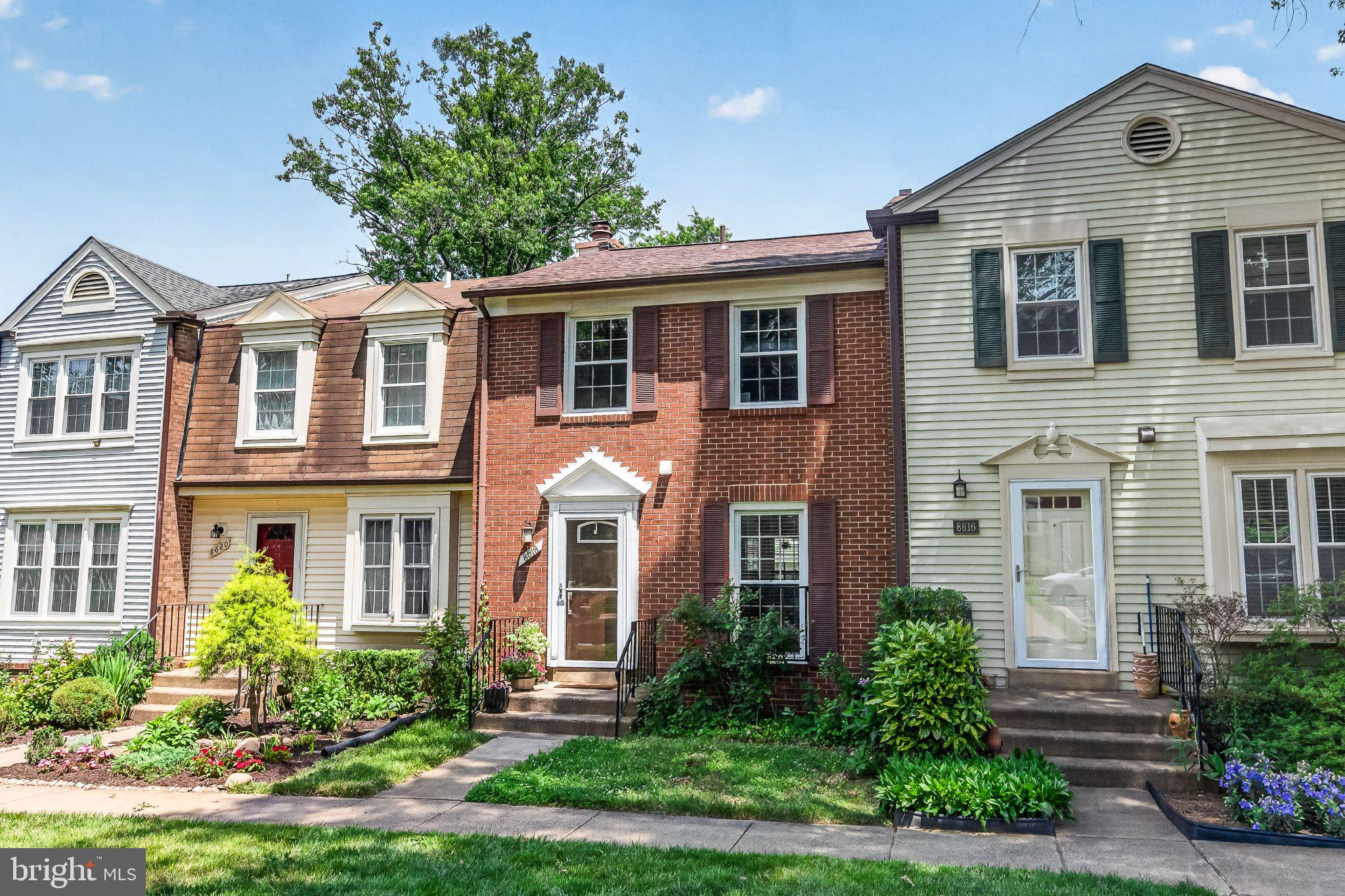 OPEN SUNDAY 6/28 3-5pm. Beautiful Brick 3 Bedroom, 3 Bathroom townhouse nestled in Dunn Loring Village, within minutes to Mosaic District and Tysons Corner's shopping, restaurants, movie theatres and more!  Enjoy the close proximity of all these amenities and quick access to major roadways such as I-66, Route 50 and 495! Dunn Loring Orange line Metro is also within a few minutes walk of this beautifully renovated home. Enter your new home through the inviting foyer where you are greeted by rich hardwood floors that expand throughout the main level Living and Dining Room. The Living room features chair rail, crown molding and a stunning full wall built in entertainment center/ bookcase to hold all your treasures. The Dining Room boasts a gorgeous chandelier, crown molding and a convenient pass-through window to the kitchen, making entertaining a breeze. The gourmet kitchen has been updated with granite counter tops and stainless-steel appliances, tile backsplash and ceramic tile floors. The gleaming hardwood floors grace the upper two levels of this home, and the bathrooms have all been updated with stunning tile work. The Primary bedroom is spacious, has ample closet space and an updated ensuite primary bathroom with a luxurious walk-in shower. The secondary bedrooms are also generously sized and host hardwood flooring. The Secondary bedrooms share an upper hall full bathroom that has also been updated with stunning tile work. The Fully Finished Lower-level has a Rec Room/Family Room that walks out to a private patio, where you will enjoy relaxing outside in your own little back yard retreat, complete with a fully fenced rear yard and a storage shed. The Lower level also features a cedar closet and an updated full bathroom as well as a Laundry Room that has been fully finished.   Your new home is move in ready with major systems recently replaced. New Roof 2024 and New HVAC 2025.  Hurry! This one won't last long!