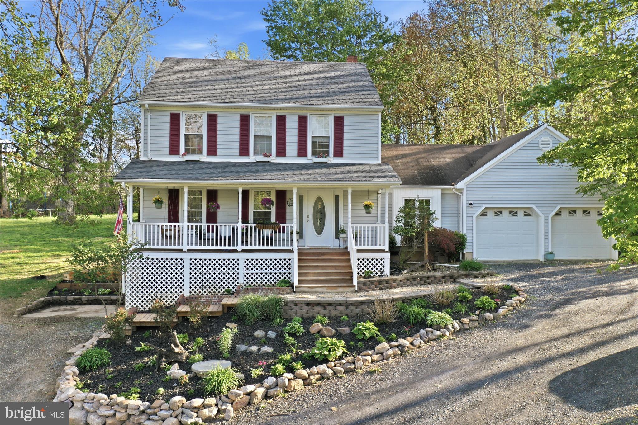 This 2 story colonial has so much to offer including 3 bedrooms, 2.5 baths, a family room with a cathedral ceiling, 2 car garage and partially finished basement with storage area, laundry and a walk out.  Private back yard and NO HOA!  There are 2 out buildings and a chicken coop.  The Central A/C was added in 2023.  New Roof on House and Porch in 2025.  1 year Home Warranty! Seller offering $5000 towards buyers closing costs.