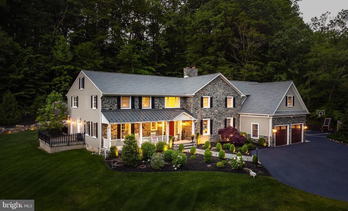 *Please don’t drive onto the property without an appointment*  Don't miss this AMAZING opportunity!!! MOTIVATED SELLER!! 1685 Valley Road offers it all!! This is a beautifully crafted home nestled in desirable Newtown Square AND in the top rated Rose Tree Media School District!  All of this and in a very convenient location-just minutes to nearby shopping, dining, transportation and more.  You'll get the best of all worlds with this wonderful home.  This residence perfectly balances elegance and comfort, offering a spacious layout with plenty of natural light.  Set back from the street on a picturesque lot, the property boasts lush landscaping and a serene backyard-ideal for relaxing or entertaining.  Nice acreage-mostly and wooded. Inside, discover well-appointed rooms with quality finishes and thoughtful updates.  The property was fully renovated and transformed as recently as 2018.  At that time it was taken down to the studs and thoughtfully expanded with the highest attention paid to quality finishes including a $60K Geothermal HVAC system to provide top notch heating and cooling comfort. The substantial renovations extended to the exterior of the home as well including a new septic system (2018) all of which will give the new owner peace of mind for years to come.  This magnificent modern farmhouse-style home, complete with inviting covered front porch, will leave you with a feeling of warmth and beauty from the moment you walk through the front door. The two-story foyer with gleaming hardwood floors make an immediate impact with hand-crafted wainscoting throughout.  A spacious living room sits a step down to the right complete with wood burning fireplace for extra warmth and coziness. Just off of the foyer is a large study which could also serve as a first floor bedroom should one be needed. At the far end of the foyer is a spacious formal dining room complete with divided light doors that lead to a side patio which is perfect for taking in the picturesque outdoors.  The beautiful gourmet kitchen is a chefs delight. Rich grey and white marble counter-tops offer generous workspace for any meal. No expense was spared in the ultra high end Wolf 6 burner stove and double oven complete with a pot filler above the stove. A French style Subzero refrigerator/freezer are a must along with the Bosch dishwasher and microwave to perfectly round out the kitchen.  The kitchen offers views into both the family room and breakfast room for today’s sought after open floor plan. A huge walk-in pantry complete with shelving and two double closets are perfect for storing everything you need for everyday living. A butler’s pantry just off of the family room comes complete with wine fridge and wet bar.  One of the three beautiful outdoor living area this home offers is just off of the family room .  An expansive mudroom runs from the two-car garage all the way to the back of the house offering plenty of storage. A dog shower is wisely located inside a large closet/storage in the garage. This comes complete with doors opening to the driveway making a perfect place to park your John Deere. On the second level of the home you will find a primary suite oasis.  Expansive in size, with tray ceiling & gas fireplace, this is your welcome retreat at the end of a long day. A large walk-in closet and gorgeous light filled primary bath were also crafted with great attention to size and detail. A large sitting room across from primary bath can easily be transformed into another walk-in closet or a home office for extra privacy.  Four additional large bedrooms are each serviced by two tastefully finished double vanity bathrooms. The large laundry room with plenty of cabinets for storage, closet and laundry tub ensure this area will always have everything needed to run an organized home.  The value this home offers to the next buyer is unmatched.  Make sure to see this property today!