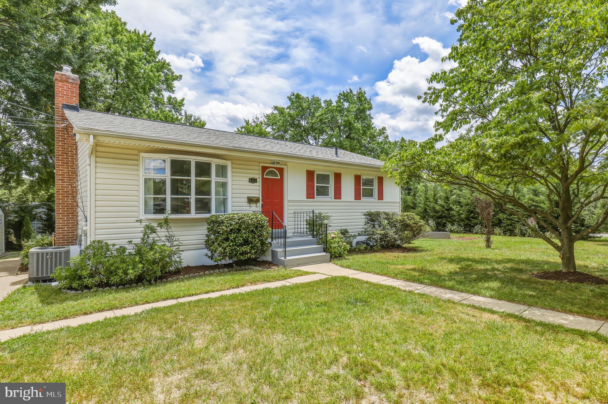 Welcome to this lovingly maintained mid-century home nestled on a corner lot in the sought-after Burgundy Knolls neighborhood. With no HOA and an unbeatable location — just a 15-minute walk to the Rockville Metro and MARC stations, only a mile from shops and restaurants at Rockville Town Square, and convenient for I-270 and ICC commuters — this two-level, 3-bedroom, 2-bathroom home offers the perfect blend of character, convenience, and peace of mind.

The main level greets you with a bright living/dining room featuring hardwood floors, three comfortable bedrooms also with hardwood floors, and a full bathroom updated with a new vanity cabinet and granite countertop. The kitchen was refreshed in 2014 with granite countertops, stainless steel appliances, new cabinetry, and double-paned windows, and comes fully equipped with a refrigerator, microwave, stove, new dishwasher (2025), and water filtration system (2019) — all conveying with the home.

Head downstairs to a spacious, finished recreation/flex room complete with a wet bar plus a second full bathroom and a dedicated utility/laundry room. The washer, dryer, and a bonus basement refrigerator all convey as well.

Major systems have been diligently updated, giving buyers confidence from day one:  new roof (2026), new HVAC system (2023), and new gas hot water heater (2019). A private parking pad accommodates two vehicles, with ample on-street parking available for guests. The backyard is a beautiful urban oasis surrounded by evergreen trees.

Move-in ready and freshly painted! A rare find in a premier location — this one checks all the boxes. Schedule your showing today!