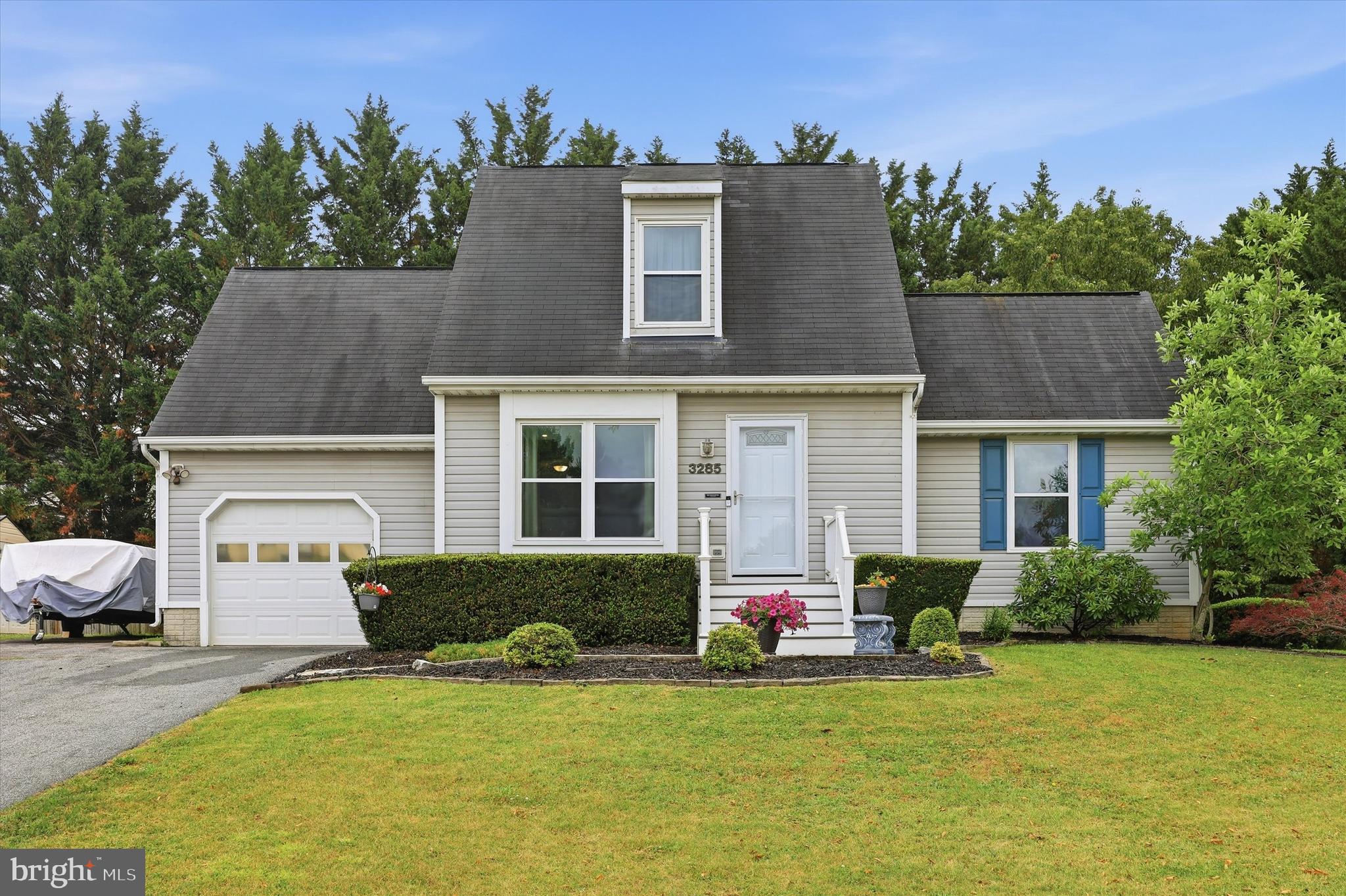 This charming Cape Cod-style home in Atlee Ridge offers a blend of comfort and functionality. With 1,546SF of finished living space, it features 3 bedrooms and 3 full bathrooms, including an entry-level bedroom and full bath.  The traditional floor plan seamlessly connects the upgraded kitchen with a breakfast area to the living space, and includes granite counters and recently replaced stainless steel appliances.  The finished lower level provides a family room, bonus room, a full bath and storage.  Enjoy outdoor living on the trex deck with automatic awning, surrounded by a well-maintained yard on a 0.32-acre cul-de-sac lot.  This home is ideal for those seeking a low-maintenance lifestyle in a desirable neighborhood!