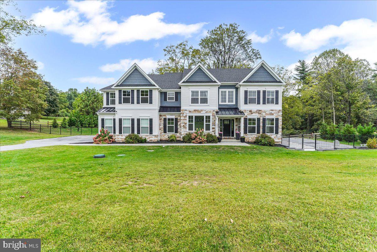 OPEN HOUSE CANCELLED, PROPERTY UNDER CONTRACT.  Nestled on a serene 0.76-acre lot, this exquisite 2023-built residence seamlessly blends Colonial, Craftsman, and Traditional architectural styles, offering a luxurious lifestyle in a tranquil setting backing to the HOA owned space known as the "Greenway" consisting of 6.231 acres, never to be built on. The exterior, adorned with elegant vinyl siding, features beautifully landscaped grounds that invite you to explore the lush surroundings, including a private backyard that backs to trees, providing a peaceful retreat. Step inside to discover a meticulously designed interior that exudes warmth and sophistication. The open floor plan is accentuated by rich wood flooring, complemented by crown moldings and recessed lighting throughout. The gourmet kitchen is a chef's dream, boasting upgraded countertops, a spacious island, and high-end appliances, pantry, including a double wall oven and a gas cooktop. With four generously sized bedrooms plus the 2 additional bonus rooms on the 2nd floor, this home offers ample space for relaxation and privacy. The primary suite is a true sanctuary, featuring a luxurious en-suite bathroom with a walk-in closet that caters to your every need. Each additional bedroom is thoughtfully designed, ensuring comfort and convenience for all with one of the additional bedrooms having its own private full bathroom. Venture outside to your personal oasis, where a stunning salt-water in-ground gunite pool awaits, surrounded by a spacious deck and patio area-ideal for summer gatherings or quiet evenings under the stars. The property also includes a hot tub and a play area, making it perfect for leisure and recreation. The meticulously maintained grounds feature stone retaining walls and sidewalks, enhancing the overall charm of the property. Additional highlights include a fully finished walkout basement, perfect for a home theater or game room, and an attached three-car garage with ample driveway space for guests. Enjoy the benefits of living in a premium, private setting with no through traffic, while still being close to trails, a nature preserve, open spaces, a nearby orchard, wineries, shopping, and the famous Longwood Gardens. This home is not just a residence; it's a lifestyle choice that offers the perfect blend of luxury, comfort, and tranquility. Experience the joy of living in a space that feels like home, where every detail has been thoughtfully curated for your enjoyment.