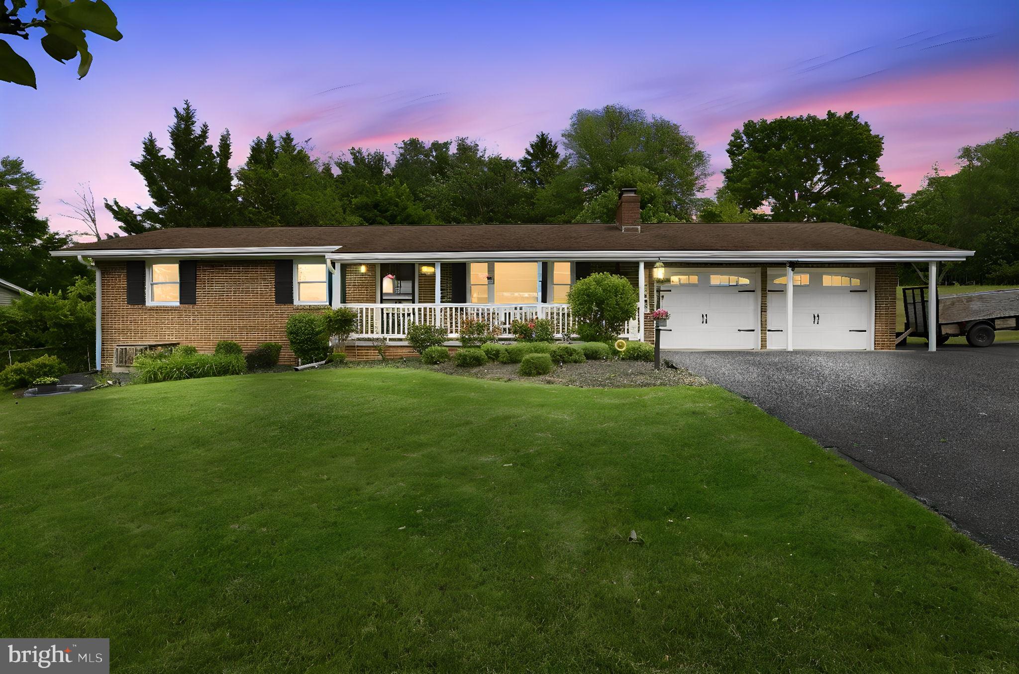 Nestled on a breathtaking half-acre lot with sweeping views of the Catoctin Mountains, this stunning 4 Bedroom, 2 Bathroom single-family home in Frederick offers the perfect blend of charm, comfort, and modern updates. Filled with tons of natural light, the home features beautiful hardwood flooring, recessed lighting, and thoughtfully updated bathrooms throughout. The gorgeous eat-in kitchen is designed to impress with stainless steel appliances, ample cabinetry, and a warm, inviting atmosphere perfect for everyday living and entertaining alike. Cozy up by one of the two fireplaces or unwind on the picturesque front porch while taking in the incredible mountain views. The fully finished basement offers additional living space complete with a bonus room ideal for a home office, gym, or guest area. Outside, enjoy the meticulously maintained backyard with a spacious patio perfect for relaxing or hosting gatherings. Completing the home is an oversized two-car garage and an unbeatable setting that offers peace, privacy, and scenic beauty just minutes from shopping, dining, parks, and commuter routes.
