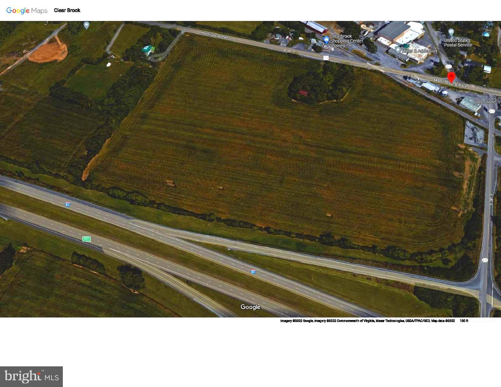 Interstate Development Land, over 34 Acre ready for rezoning and entitlement. County Comp Plan identifies property for COMMERCIAL USE. Seller will cooperate with a buyer's rezoning. Excellent topo, public utilities available, amazing interstate visibility. Ideal for large, single user or subdivide for multiple commercial uses. 5 minutes from Amazon Distribution Center, fantastic traffic by local residents and interstate drivers.  2nd to last exit before West Virginia line! Sale price $4,260,000 for all 34 acres ($125K/acre) or $150K for portion of property (minimum is 15 acres).