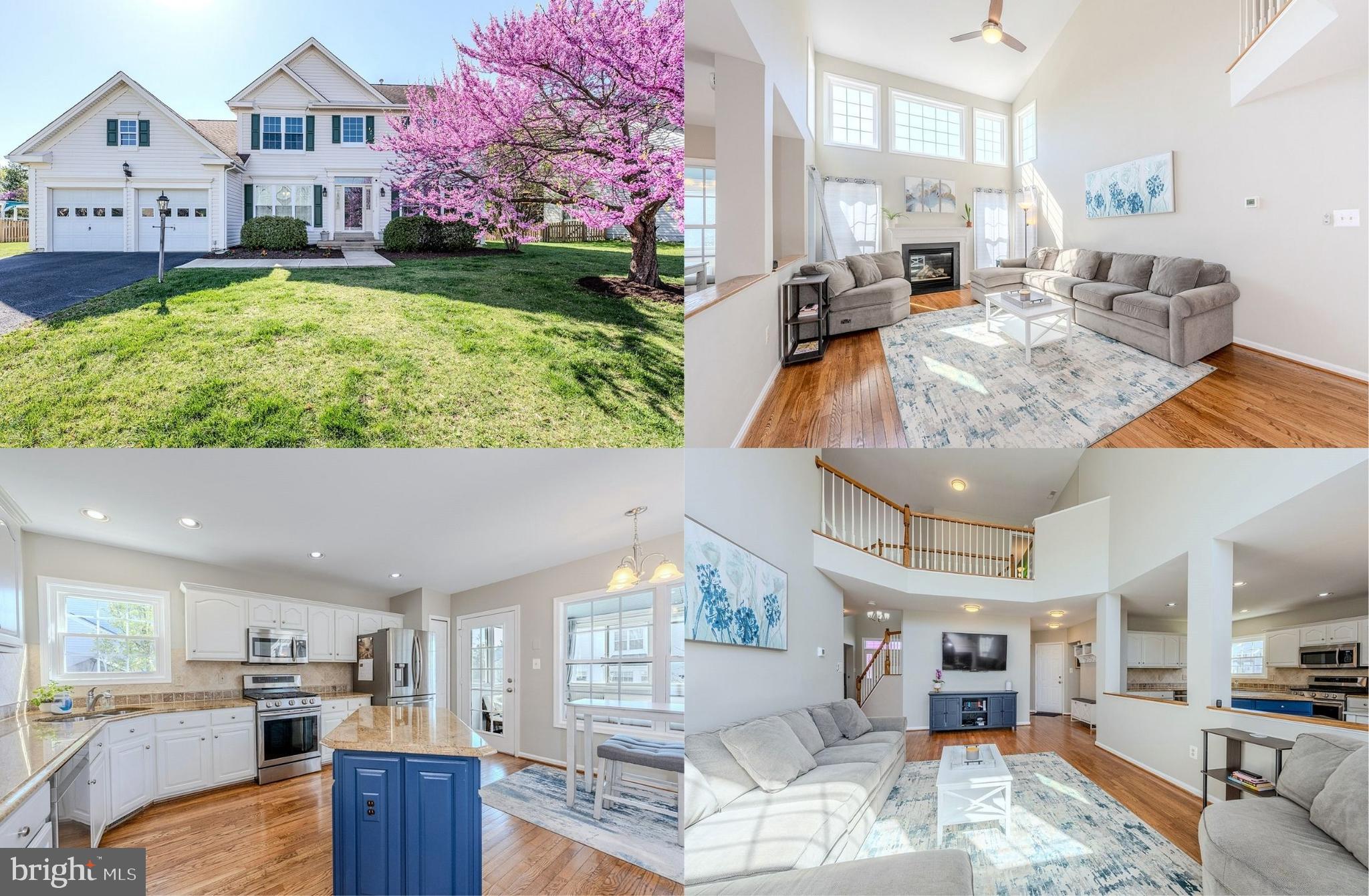 Gorgeous Bridlewood Beauty with Main-Level Primary & Sunroom Retreat! Tucked away on a quiet street in sought-after Bridlewood, this beautifully maintained 4-bedroom, 2.5-bath home offers both modern updates and timeless charm. Featuring an open floor plan, soaring ceilings, and a rare main-level primary suite, this home is designed for easy living and entertaining. Step inside to a grand 2-story foyer with rich refinished hardwood floors, to the right, a formal living room features floor to ceiling windows, warm neutral paint, and crisp crown molding. The formal dining room echoes these details and is accented by chair rail and a chic chandelier. The spacious two story family room beckons with walls of stacked windows, a contemporary lighted ceiling fan, hardwood flooring, and a cozy gas fireplace (refurbished 2022). The large gourmet kitchen is sure to please with granite counters, custom tile backsplashes, a center island, quality stainless steel appliances (2021), and an abundance of freshly painted cabinets with soft-close hinges. The breakfast nook is ideal for daily dining or step out to the stunning sunroom addition with a cathedral ceiling that opens to a new stamped concrete patio (2024)—perfect for relaxing or hosting guests. The main level primary suite boasts a bay window, walk-in closet, and luxurious ensuite bath with dual granite topped vanities, a soaking tub, and glass enclosed shower. A powder room and laundry room with front loading machines round out the main level. Upstairs, you'll find a striking overlook with views of the foyer and family room below, three generously sized bedrooms, and a stylishly updated hall bath. Enjoy peace of mind with major upgrades including: New roof (2022) Newer HVAC system with dual-zone electric damper, New windows (2023) with transferable warranty (dramatically reducing energy bills!) Maintenance-free exterior wrap, Newer front door, and more. With a 2-car garage, lush landscaping, and an unfinished basement with bath rough-in, this home offers space to grow—all just minutes to I-66, shopping, dining, and parks. A perfect blend of comfort, style, and location!