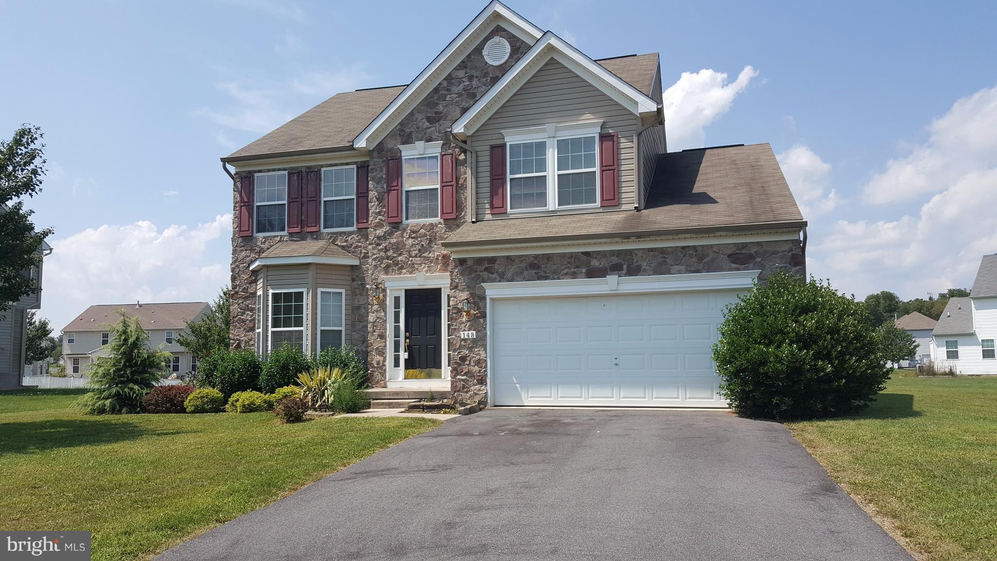 Desirable subdivision.  Four bedroom, two & one half baths.  Very large owner's suite with vaulted ceiling, large soaking tub and over-size shower.  Formal living and dining room.  Family room off kitchen with natural gas fireplace for relaxing evenings. Conveniently located between Martinsburg and Winchester close to I-81, VA line, new Proctor & Gamble complex and Amazon.