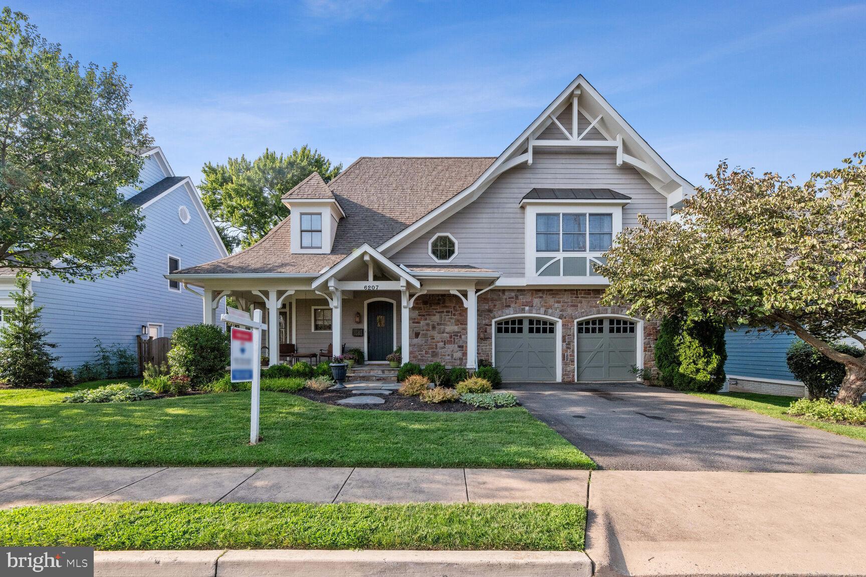 Lovely 5,300+ square foot French Country inspired custom home designed by Thomas French Architects and built by Phoenix Homes featuring 5 bedrooms and 4.5 baths over 3 finished levels located on a private 8,025 square foot lot! Fantastic location just one block to Nottingham Elementary and a short distance to the East Falls Church Metro and I-66 * Charming curb appeal with relaxing flagstone front porch * Open light-filled floor plan with wood floors on the main level and 9' ceilings * Home office/Den off foyer with French doors and private door to front porch * Spacious living room and dining room with arched entryways, crown molding, and chair rail * Open kitchen features a breakfast bar with arched stone, granite counters, cream and natural cherry colored raised panel inset cabinets, soft close drawers, crown molding accents, and brushed nickel hardware * Stainless steel GE appliances include a 5-burner gas cooktop with range hood, double wall oven, and a French door refrigerator * Cozy family room off the kitchen has gas fireplace with stone surround and recessed lighting * Breakfast room with door to back deck and patio * Private, fenced yard with deck area for grilling and relaxing flagstone patio * Spacious two-car garage with automatic openers * Mud room off garage * Open staircase to upper level with cathedral ceiling and octagon window accents * Primary bedroom has new carpet, tray ceiling, huge walk-in dressing room, and private bath with two vanities, jetted tub, and separate shower with multiple shower heads * Second bedroom has walk-in closet and private bath * Third and Fourth upper level bedrooms offer spacious closets and share a Jack and Jill bath * Convenient upper level laundry room * Lower level family room and game room area with walk-out stairs to back yard with new carpet and recessed lighting * Lower level private guest bedroom with private full bath * Large storage area with gas HVAC and water heater * Updates include: New Gutters 2021, Kitchen backsplash 2019, Painted upstairs bedrooms 2019, Painted primary bedroom 2023, Carpet in primary bedroom 2023, Lower-level paint and carpet 2023, Lower-level guest bedroom flooring 2021, New back patio, deck, and sprinkler system 2019 * Sought after schools of Nottingham Elementary, Williamsburg Middle, and Yorktown High School * Just a short distance to Lee Harrison Shopping Center with Harris Teeter, Safeway, Chesapeake Bagel Bakery, Elevation Burger, Duck Donuts, Peter Chang, Pie Tanza, Taqueria Poblano, Crumbles Cookies, and more!