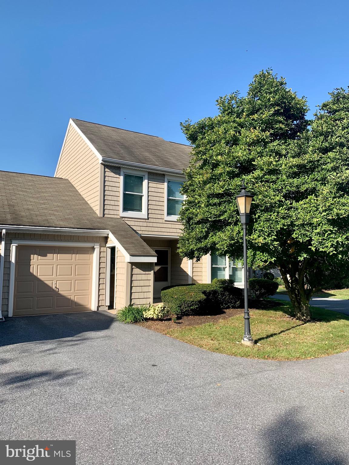 Bright and sunny end unit townhome in the Crest of Hershey.   Open floor plan with large eat in kitchen, living/dining room combination with patio and sunroom.  Second level has 2 large bedrooms and spacious bath.  Home has attached 1 car garage and is close to everything (Hershey Medical Center, outlets, Harrisburg, Lancaster, etc). Offer in hand. Please have all offers in by 10/21 by Noon