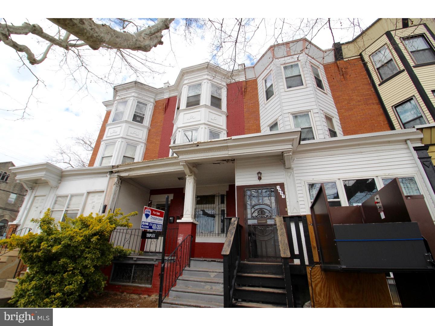 Excellent opportunity for an investment property or owner occupied multi unit.  3 1 bedroom apartments.  First floor and second floor are currently vacant but newly turned over.  New carpet, tile floors, and paint throughout the units. First floor has potential for a finished basement with a full bathroom.  Large front porch and garden.  Hardwired fire system. Close to University city, Mercy Hospital, Baltimore Avenue, transportation, shopping, etc..