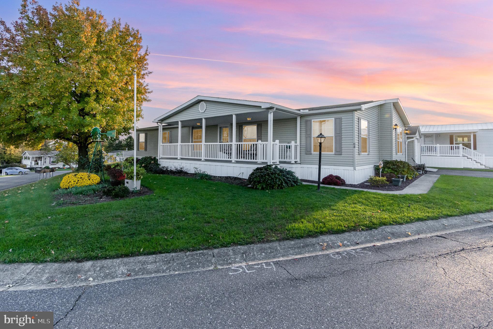 It's easy to see yourself relaxing on the front porch of this corner property watching the deer in the field and waving to your neighbors as they drive by to get their mail. This spacious, one floor living offers an open layout with a living room, dining room, galley kitchen and breakfast nook.  All appliances are included in the property. A back deck offers coverage for bringing in groceries straight from the garage. Where do you want to go? With access to any direction, you can quickly be on your way with a short commute to an airport, Hershey, Harrisburg and Lancaster.