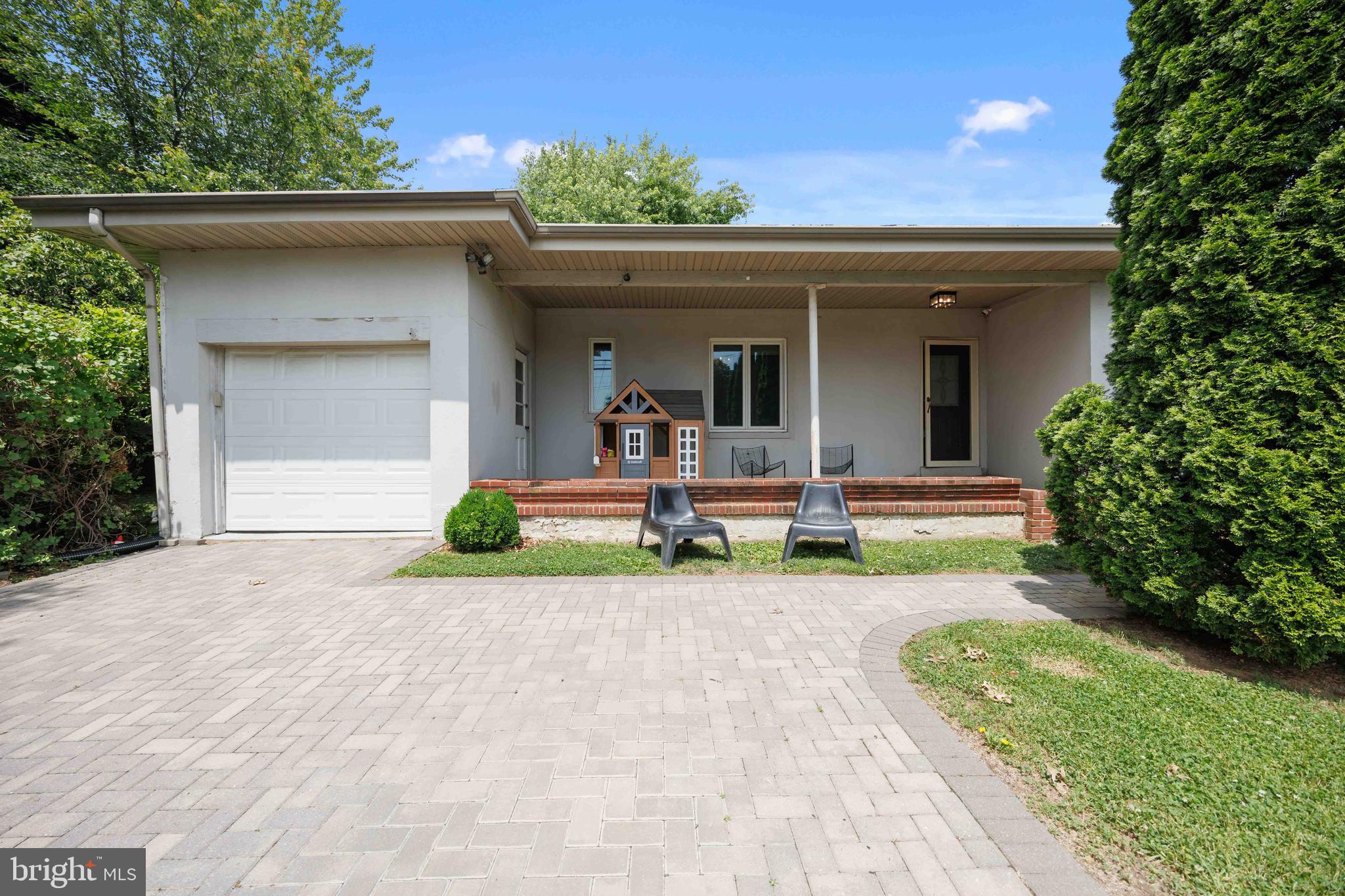 Single Ranch home offering 3 bedrooms and 1 full bath. Features include a custom paved driveway, covered front porch, and a large yard. Inside you’ll find a spacious living room with wood burning fireplace and French doors leading to the patio and backyard. The home has stone and wood composite flooring throughout and a large closet at the front entry. Updated kitchen with high end appliances including induction cook top, dishwasher, microwave/oven combo, French door refrigerator, garbage disposal, custom cabinetry, quartz counter tops, 9 ft island with seating for five, and plenty of storage. The main bedroom includes a customized closet. The bathroom has been updated with a granite vanity top. Fenced in yard with a separate fenced area for dogs.  A home warranty is already in place through August 7, 2026, providing added peace of mind for the new owner, with the option to renew coverage after expiration. Don’t miss this move-in ready home with great indoor and outdoor living space.