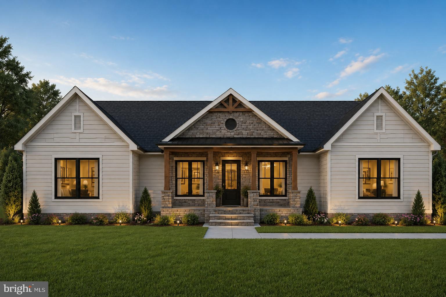 Welcome to Revolea Beach, where brand-new construction meets the relaxed charm of Middle River living. This beautifully designed rancher offers the rare combination of modern comfort, single-level convenience, and a peaceful setting just steps from the water. Thoughtfully built with an inviting open layout, this home is designed for easy everyday living and effortless entertaining.

The exterior makes an immediate impression with its clean architectural lines, classic siding, stone-accented center elevation, covered front porch, and warm curb appeal. Inside, the home will feature a bright and spacious floor plan with an open living room, dining area, and kitchen at the heart of the home. The kitchen is planned as a central gathering space with plenty of room for a large island, quality finishes, and a layout that flows beautifully into the main living areas.

The private owner’s suite is set apart from the additional bedrooms and offers a comfortable retreat with a walk-in closet and private bath. Two additional bedrooms provide flexibility for family, guests, office space, or hobbies. A dedicated laundry, utility, and storage area adds everyday function, while the covered porch creates the perfect place to relax and enjoy the quiet surroundings.

Set on a great yard in the desirable Revolea Beach community, this property offers space to enjoy outdoor living, gardening, entertaining, or simply unwinding in your own private retreat. Located just steps from the Middle River, you can enjoy the lifestyle that comes with being close to the water while still having the comfort and efficiency of a brand-new home.

A rare opportunity to own new construction in a waterfront-area community, this rancher delivers the perfect blend of privacy, style, convenience, and coastal Maryland charm. Final selections and finishes may vary, offering buyers the exciting opportunity to enjoy a fresh, thoughtfully designed home in one of Middle River’s charming beach communities.