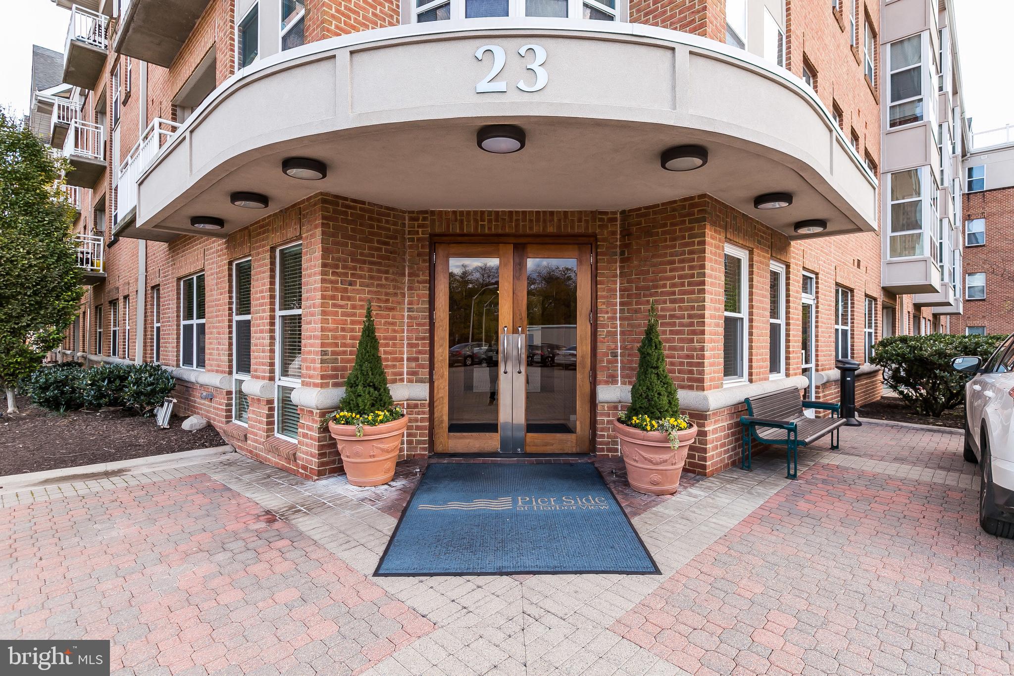 Welcome to Pierside at HarborView! The HarborView Marina & Yacht Club community is conveniently located at Baltimore's Inner Harbor waterfront. This conveniently located condo offers sophisticated space with its unique floorplan. Comfortably sized living room with windows looking out over the picturesque courtyard and gardens. Impressive, with 815 sf and a private den/office off the bedroom, perfect for remote working.  Features include crown molding, 9’ ceilings, new carpeting and fresh neutral paint. The Kitchen captures your attention as you enter the sunlit space. Upgraded light fixtures and hardware. Main BR offers two closets for additional storage. Many building amenities and services included! 24/7 front-desk concierge, assigned garage residence and guest parking, state-of-the-art fitness center, business center, newspaper delivery service, outdoor grill area, firepit, social lounge and bike storage. The Harborview Marina & Yacht Club Community offers you the exciting and comfortable lifestyle you deserve! Beautifully landscaped grounds with many water features and park-like sitting areas, brick paved walking/jogging paths, onsite security staff, gourmet deli, and outdoor pool! Close to public transportation, I-95/695, International Airport, MARC, Inner Harbor, Business District, Stadiums, Harris Teeter, Cross Street Market, Baltimore Peninsula, Stadium Square, Federal Hill, Riverside and Locust Point parks, gourmet restaurants, and nightlife! CALL NOW FOR A PRIVATE TOUR!!