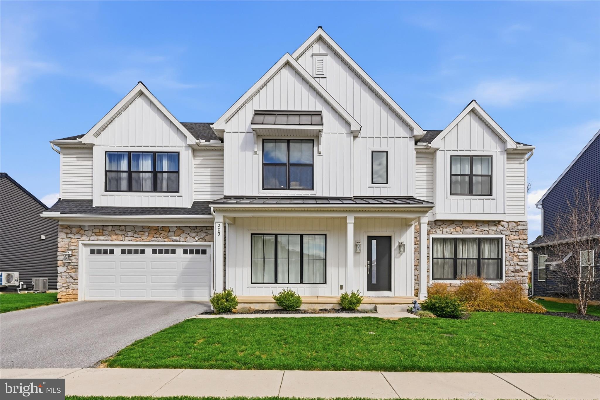 Welcome to 203 Wright Drive, a beautifully upgraded Brookfield model built in 2022, offering both style and functionality throughout.
Step inside from the garage to a thoughtfully designed mudroom featuring custom lockers and a built-in desk—perfect for everyday organization. The heart of the home is the stunning kitchen, complete with quartz countertops, a large center island, tile backsplash, and upgraded appliances, flowing seamlessly into the bright breakfast area.
The inviting living room showcases a cozy gas fireplace accented with shiplap, creating a warm and modern focal point. A formal dining room with elegant tray ceilings adds the perfect space for entertaining. The main level also offers two versatile bonus rooms, ideal for home offices, sitting areas, or flex spaces to fit your lifestyle.
Upstairs, a spacious rec room provides additional living and entertainment space. The primary suite is a true retreat, featuring a large walk-in closet and a luxurious en-suite bathroom with a freestanding tub and an oversized tile shower. Three additional bedrooms and two full bathrooms complete the second floor, offering plenty of room for family and guests.
Enjoy outdoor living in the fully fenced backyard—perfect for relaxing, entertaining, or pets.
This move-in ready home combines modern upgrades, flexible living spaces, and thoughtful design in every detail.