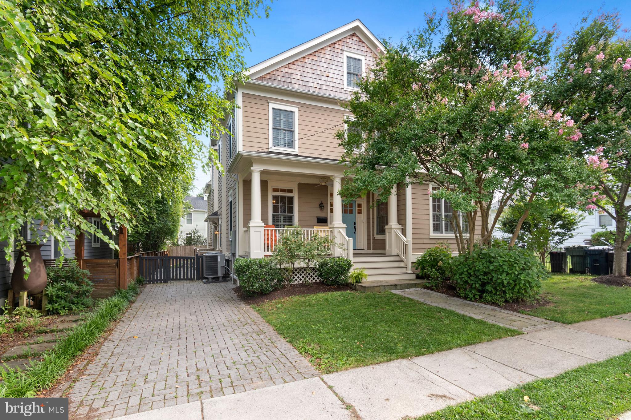 Property is Under Contract.  Open Houses have been cancelled. The first thing you encounter when you arrive at the spectacular home at 25 E Masonic Avenue is a charming Front Porch from which you can enjoy the Rosemont neighborhood. A central Foyer welcomes you, and is flanked by a useful Sitting Room or Study on the left and a large beautifully wallpapered Dining Room on the right.  As you move down the hall, note the sophisticated wall moldings you will see throughout. The focal point is a striking 4-story staircase that adds an openness to this very special home.  

The Kitchen is strictly gourmet, with white quartz counters and distressed white and black cabinetry. The island has a prep sink, microwave and even more cupboard space. The Kitchen boasts a 4-burner Wolf range and Sub-zero side-by-side refrigerator, Wolf microwave, Bosch dishwasher, and porcelain farm sink. Between the Kitchen and the Dining Room is a serving pantry a with counter and a huge walk-in pantry with both providing additional storage. Not only can you pull a stool up to the large island, but there is ample space for a large kitchen table.  The open theme continues with the adjacent Family Room complete with wood-burning fireplace.  A set of French doors open to overlook the backyard, and another door leads to it. The Main Floor is finished with a side entrance that opens on the driveway side of the house, a Guest Bathroom and spacious Mudroom. 

Heading upstairs you will notice that there are two landing Nooks that are perfect for reading, a writing desk or to showcase unique décor.  Upper Level 1 has a spectacular Primary Suite complete with Dressing Room, large ensuite Bathroom featuring a glass shower, stand-alone tub, double vanity, water closet, linen closet and a skylight that adds to the crisp brightness of this room. The Primary Suite has two large walk-in closets, one being especially generous in size.  Two more nicely sized Bedrooms, a full hall Bathroom and convenient Laundry Room complete Upper Level 1. Continuing up the unique staircase to Upper Level 2 is a large storage closet, a central Bedroom with walk-in closet, a full hall Bathroom and another Bedroom. This last bedroom has plenty of eave storage.  

The Lower Level is spacious enough to feature multiple game tables and has a cozy gathering area with gas fireplace.  It is perfect for spreading out or hanging out. Also on this level is a large Bedroom with Ensuite Bathroom and large walk-in closet. This house has over abundance of storage options. The backyard is a true haven and has a new and expanded flagstone patio, new landscaping, and new French drain.  

This PERFECT LOCATION is close to Del Ray, Old Town and many nearby places for pedestrian or bicycle travel (approximately)-Braddock St Metro: .4m;  King St-Old Town Metro: .6m;  Amtrak/VRE: .8m;  Episcopal HS: 2.8m;  St. Stephen & St Agnes School,  Upper: 3.2m, Lower: 1.4m;  Brooks ES: .4m;  George Washington MS: .4m;  Alexandria City HS: 1.9m;  I-395: 3.2m;  DCA: 3.5m.


*NEW in 2020: hot water heater
*NEW in 2021:  main floor hardwood floors refinished; repaired and repainted all exterior trim (completed in 2022); repainted all interior rooms, new washer and dryer, new and expanded flagstone patio, steppers and landscaping, installed French drain, regraded entire exterior perimeter; cleaned and stabilized window wells and installed security system
NEW in 2022: new upstairs A/C and heat pump, moved freon line to exterior to repair and provide better access, and additional landscaping.