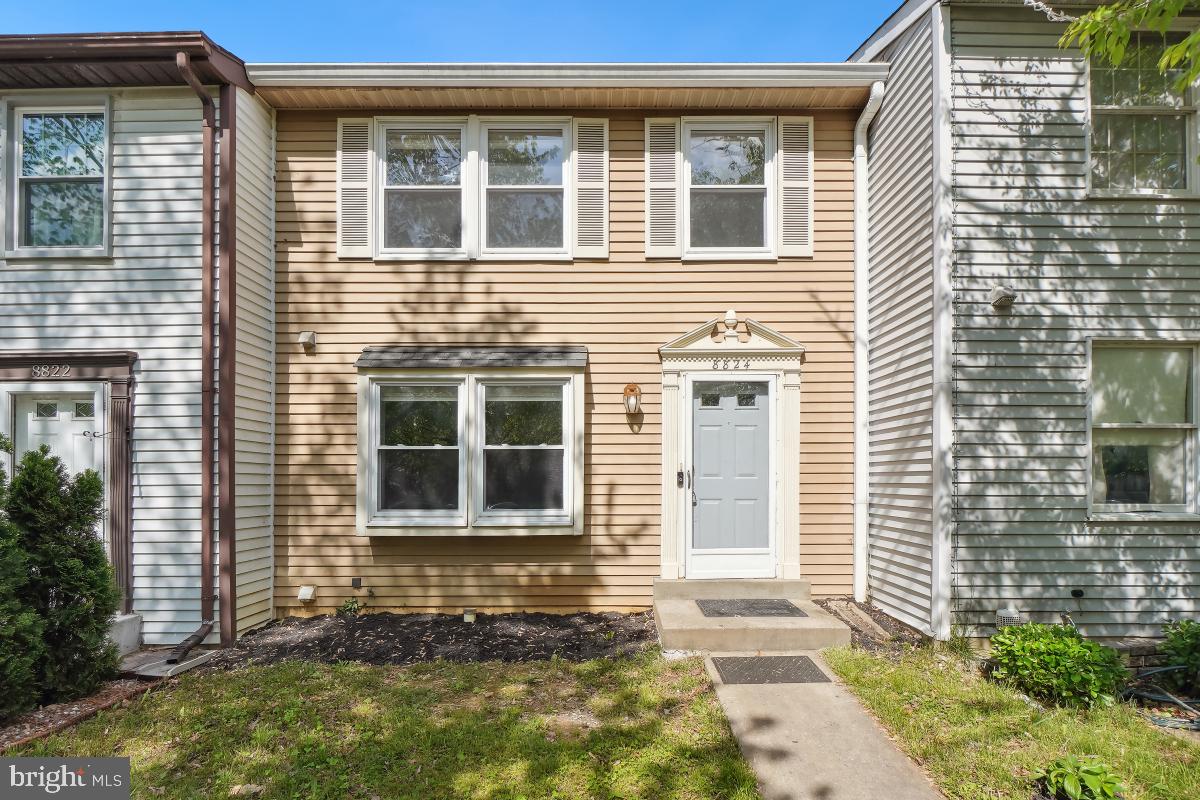Deadline for offers – Monday, May 5 at noon
Welcome to 8824 Cross Country Place! This inviting 4 Bedroom, 1.5 Bath townhome has so much to offer.  Updates include: Fresh paint throughout and new carpeting in 2025, New Hot Water Heater in 2024, Maintenance Free Deck in 2023, Roof & HVAC in 2021, Kitchen, powder room, and full bath in 2020, LVP Flooring on Main level and upstairs bedroom in 2020, Windows and Stamped Concrete Patio prior to sellers' ownership. Enter into the main level foyer, open to the spacious family room featuring low maintenance luxury vinyl plank flooring. Continue into the open concept kitchen complete with white glass front custom cabinetry, stainless steel appliances, and quartz countertops, overlooking the dining room complete with chair rail trim. The renovated powder room is conveniently located between the kitchen and family room.  Upstairs has a large bedroom featuring luxury vinyl plank floors complete with a walk-in closet & storage nook, two additional secondary bedrooms with new carpeting, and a renovated full bathroom. Walk-out basement is partially finished, with a large storage/utility/laundry room and a finished room that can be used as a 4th bedroom. The sliding glass door leads from the basement out onto the stamped concrete patio, overlooking the fully fenced spacious yard backing to common area. Welcome home!
