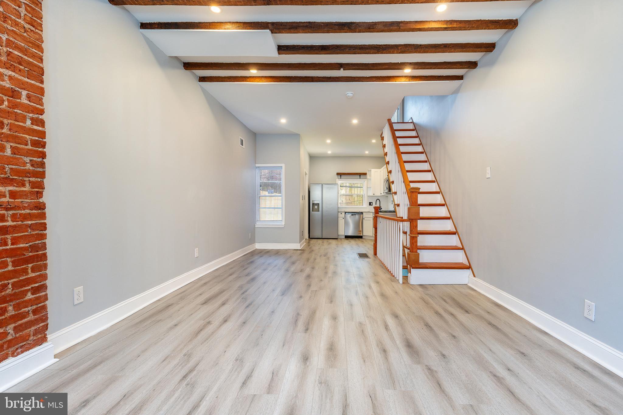 Welcome to this newly renovated 3-bedroom, 1-bathroom home that offers the perfect blend of modern style, comfort, and convenience. Step inside the newly renovated light-filled main level, open concept with beautiful exposed beams,  where rich hardwood floors and recessed lighting create a warm and inviting space, perfect for everyday living or entertaining guests. The gourmet kitchen features brand new sleek stainless steel appliances, crisp white cabinetry, ideal for casual dining or hosting. This home features thoughtfully designed living and bedroom spaces, showcasing great attention to detail throughout. Upstairs, you'll find three bedrooms and a shared full bath. The modern bathroom adds a sleek, contemporary touch, completing the homes stylish and well-crafted interior. The clean and spacious basement offers even more space for storage. 

Enjoy the fenced backyard, a perfect spot for relaxing or hosting gatherings. Located close to I-95, Center City, and the vibrant Port Richmond and Fishtown scene, you'll have easy access to top-rated restaurants, coffee shops, and entertainment. Don't miss your chance to own this exceptional home!