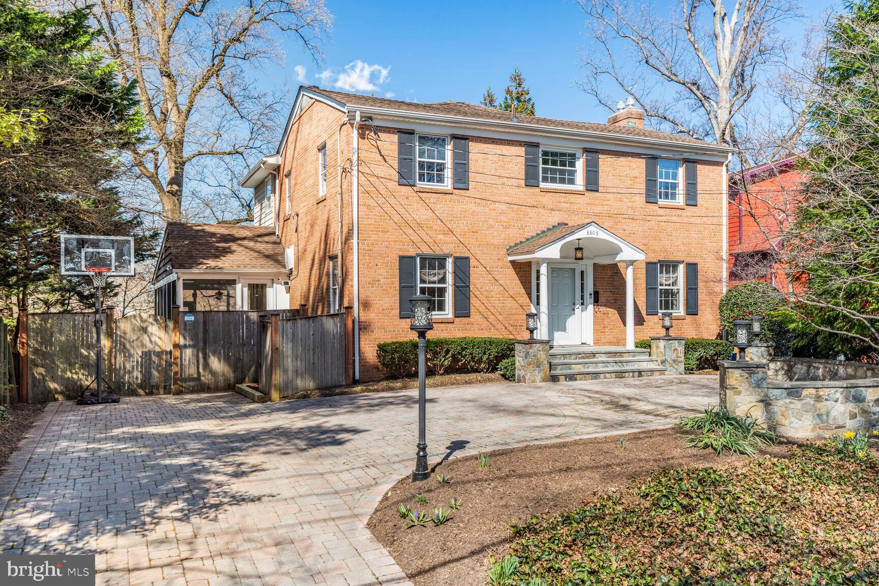 The one you have been waiting for - a simply fabulous 6 bedroom, 4.5 bathroom center hall colonial located in ever so popular Huntington Terrace.  There are almost too many features to describe.  The already terrific house was expanded on 3 levels in 2014 to create a home that checks almost every box one can think of.  Drive up the handsome driveway to a parking pad for for three cars.  Enter the house on the main level to a classic colonial layout - only no small rooms in this beauty and a perfect circular flow.  Big living room, spacious separate dining room, and a beautiful kitchen with a super attractive island that seats four.  All granite countertops and all stainless steel appliances.  Both the kitchen and the living room open to an exceptionally attractive, super-spacious and light and airy family room/eating area with coffered ceilings.  The storage closets and cabinetry on the main level are beyond plentiful - you'll have problems filling them all up!   The kitchen/eating area open to a stunning screened-in porch - on two levels.  The lower level is for casual entertaining and just relaxing, and the upper level has yet another dining set-up for bug free dining on pleasant spring, summer and fall days and nights.  An updated powder room completes this level.  The second level features a primary bedroom suite, complete with a walk-in closet the size of a bedroom and a gorgeous bathroom with double sinks, soaking tub with jets, separate shower, and large built-in vanity.  The second bedroom was the original primary bedroom - spacious with its own ensuite bathroom.  Two more bedrooms, a modern hall bathroom, and upstairs laundry complete this level.  There is also access to attic storage.  The lower level never ends - big family room, au pair/guest bedroom with full hall bathroom, exercise room/dance studio, a 6th bedroom and a bonus room/den/study.  The lot is large for this area by about a couple of thousand square feet.  In the left-hand corner of the backyard sits a spacious garden storage shed.  Throw in the property being in the Whitman School District, and you can see that this property has it all!  Open Sat. 3/29 from 1-3 pm.  Owner may accept or reject any offer.