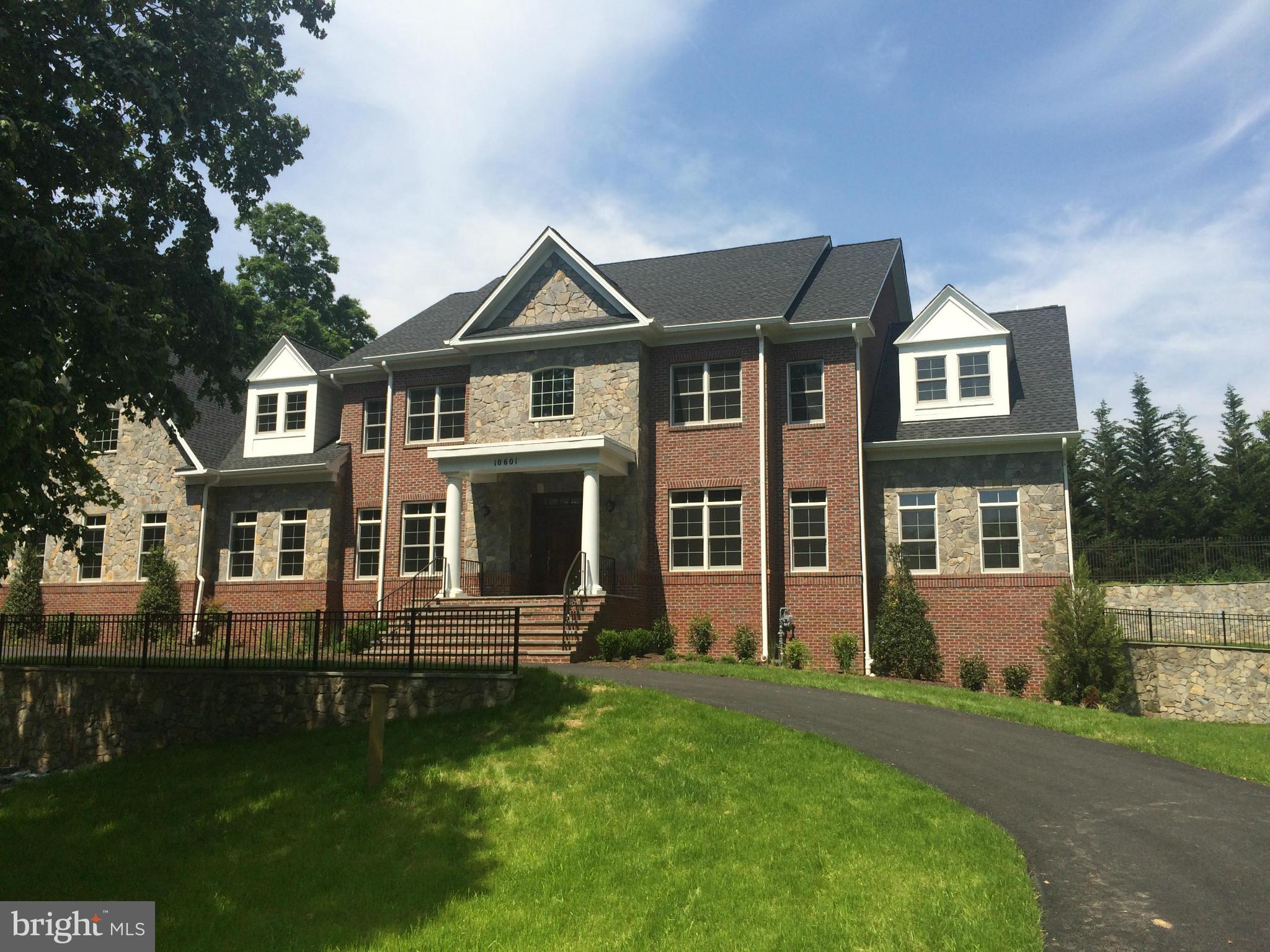 Phenomenal NEW construction w/exceptional room sizes, high ceilings, terrific flr plan & more. Gourmet kitchen w/all white cabinetry, top-of-the-line appliances, breakfast bar & eating area open to big Family Rm w/stone fireplace. Private, side sun rm+ study.  Main & back staircases. Sumptous Mstr Suite w/gorjus bath, 2 huge walk-in closets.  Full Fin, w/o, daylight LL w/rec rm, bar, au pair suite
