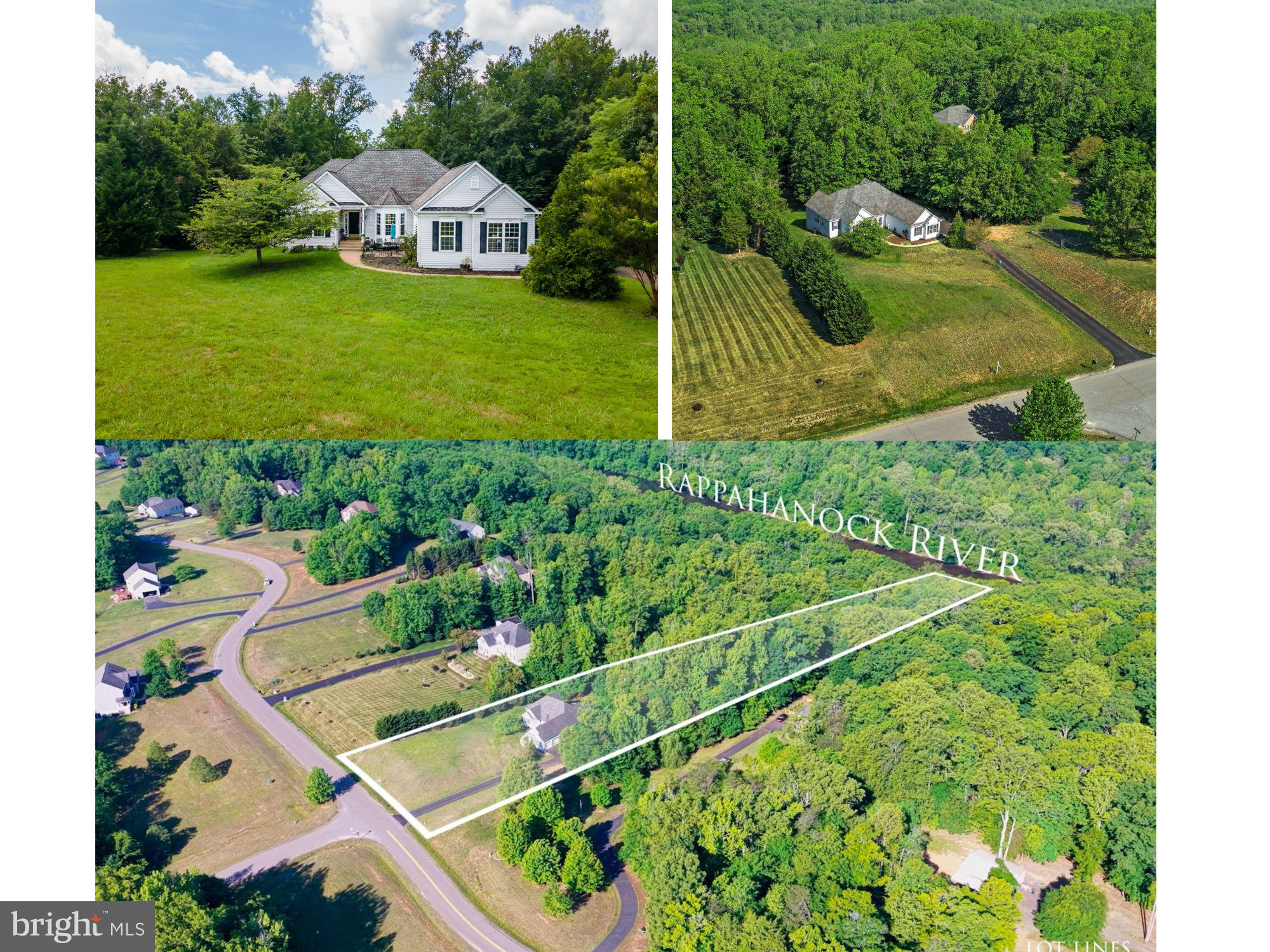 (See Aerial View Video) Nestled on 3 private acres with its own exclusive trail leading directly to the serene waters of the Rappahannock River, this extraordinary property offers the ultimate nature retreat while blending modern comfort with peaceful seclusion. Surrounded by mature trees and tranquil scenery, this beautifully updated home is designed for those who appreciate both luxury and outdoor living.

Inside, the home has been thoughtfully renovated throughout with stylish modern finishes. The stunning kitchen features elegant quartz countertops, new porcelain flooring, brand-new stainless steel appliances, pendant lighting, and abundant space for cooking and gathering. The dining room is highlighted by a sophisticated modern chandelier, while updated fixtures throughout the home create a fresh, contemporary feel. The main bathroom has been completely refreshed with a beautifully updated shower and sleek glass door, while the additional bathrooms feature upgraded countertops, ceramic floors and faucets. New dual zone HVAC , fresh paint and new carpeting throughout make the home truly move-in ready.

Designed with both comfort and functionality in mind, the main level offers multiple bedrooms and three full bathrooms, creating an ideal layout for families or multi-generational living. The lower level includes an additional bedroom and full bath, providing the perfect guest suite or private retreat.

The expansive lower-level recreation room offers endless possibilities, featuring ample space for a personal theater, game room, fitness area, or entertainment lounge. A wet bar makes hosting effortless and adds to the home's exceptional entertaining appeal.

Step outside to enjoy the oversized rear deck just off the kitchen, where you can relax and take in the breathtaking forest views and peaceful surroundings. A dedicated barbecue area creates the perfect setting for outdoor dining, gatherings, and evenings under the stars.

For nature lovers and outdoor enthusiasts, this property is truly one of a kind. Follow your private trail down to the calm waters of the Rappahannock River, where you can spend your days canoeing, fishing, or simply enjoying the beauty of the riverfront setting. As an added bonus, the owner is even including an off-road vehicle to help you fully experience and enjoy the property's incredible outdoor amenities.

This is more than a home — it is a private retreat where modern living and nature come together in perfect harmony.