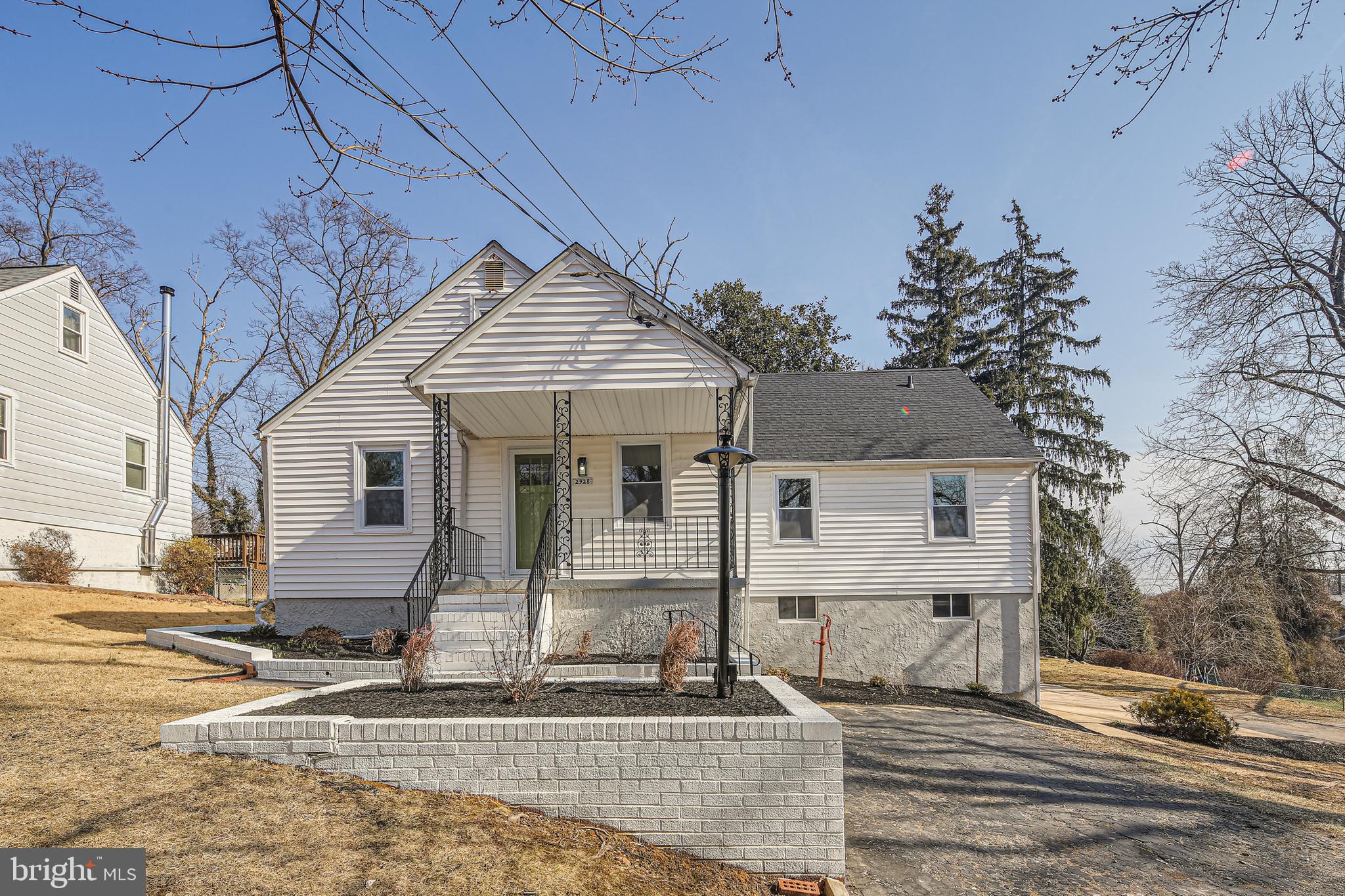 Newly remodeled 4 bedroom 3 1/2 bath house on just under ½ acre in Parkville.   Enjoy an open main level floor plan with refinished hardwood floors,  a first floor primary suite with a large bath and walk-in closet, two other bedrooms with hall bath.  Chefs will love the full featured kitchen with a large quartz island with seating and additional dining area.  There is an optional second upper level primary suite or it can be a teenager’s paradise with bedroom, sitting room area, full bath and two walls of closet space.  The basement offers the perfect game day hang out with wet bar and half bath.  There is a built in 2 car garage, a second driveway and a large open lot for  outdoor living and entertainment. 
 
The home offers over 1,800 sq ft above grade plus an additional 525 sf in the family room for over 2,300 of living space. There are two lots that total 0.4 acre