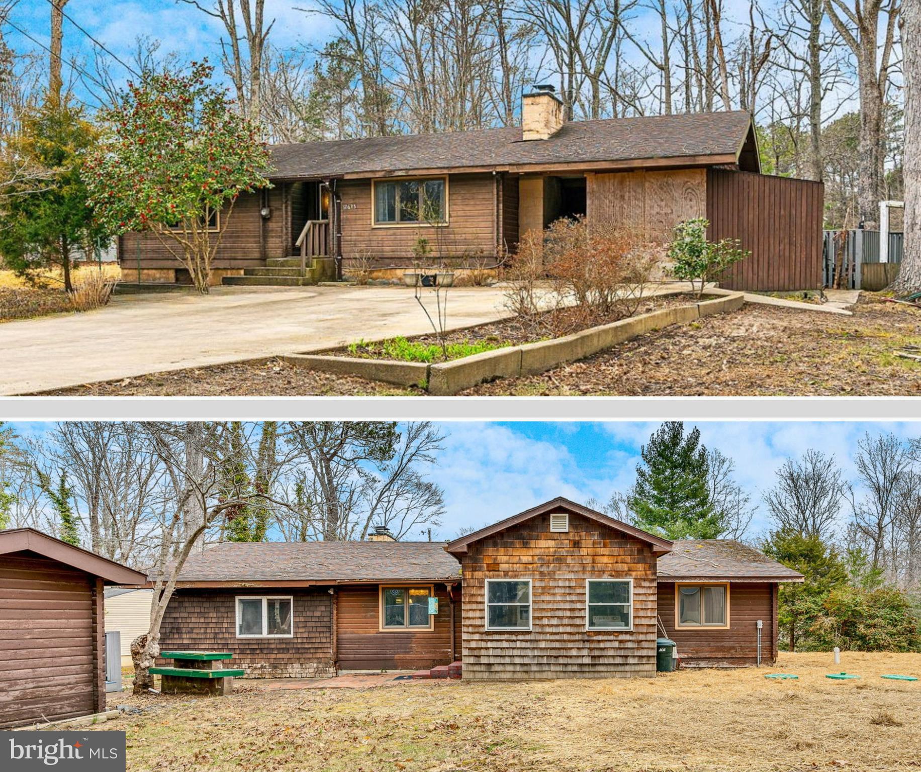 Welcome to 12625 Corral Drive!  Whether you're looking to take a step back in time, or for a cozy cabin feel, this quaint 3 bedroom, 1 bathroom rambler hits the mark.  With beautiful original hardwoods, vaulted ceilings, spacious bedrooms, and a kitchen that shows like a time-capsul, there's so much character & great use of space! Attached carport/workshop area provides ample storage and space for projects.Plus a level lot and adorable deck overlooking large ponds with potential to be easily brought back to their prime!  Move right in, or modernize.  Tons of potential, and great living space for a great price!  PLUS - all new septic / drain fields installed 2025.   ***Carport, shed, & pond area as-is/where-is***