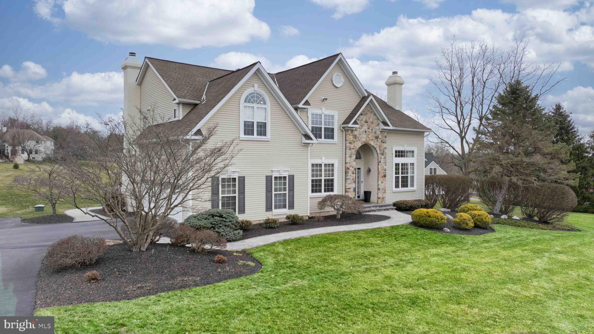 Welcome to 4745 Nottingham Way in the highly-sought community of Fox Hunt Estates.  This beautifully maintained Plumstead Township single-family home features four-bedrooms and two-and-a-half baths and truly showcases pride of ownership.  The property offers an exceptional blend of elegance, comfort, and modern convenience. From the moment you arrive, you’ll notice the meticulous attention to detail and the inviting atmosphere that flows throughout every space. The home features a spacious layout, highlighted by two cozy fireplaces and living areas perfect for both everyday living and entertaining. The kitchen, complete with sleek granite countertops, ample cabinetry and stainless steel appliances is open to the dining area and family room.   Right outside the kitchen is the outdoor composite deck for enjoying the peaceful yard with wonderful maintenance-free outdoor living.  The first floor also includes a private office for those needing a quiet workspace.  Heading up the beautiful custom staircase, the generously sized bedrooms provide comfort and privacy.  In particular, the primary suite serves as a luxurious retreat with a spa-like bathroom designed with high-end finishes, including a spectacular soaking tub, dual vanities, large walk-in shower, linen closet and even a heated floor.  This space also includes two, walk-in closets,  both with smart closet organization.  The finished basement with egress features a wet bar and adds valuable living space, ideal for a home theater, fitness area, recreation room, craft space, game room and many other possibilities.   In addition, there's a whole-house generator for peace of mind in the event electricity is lost. Every inch of this home has been carefully cared for, making it truly move-in ready and an outstanding opportunity for buyers seeking both style and substance in this premier Central Bucks  location.