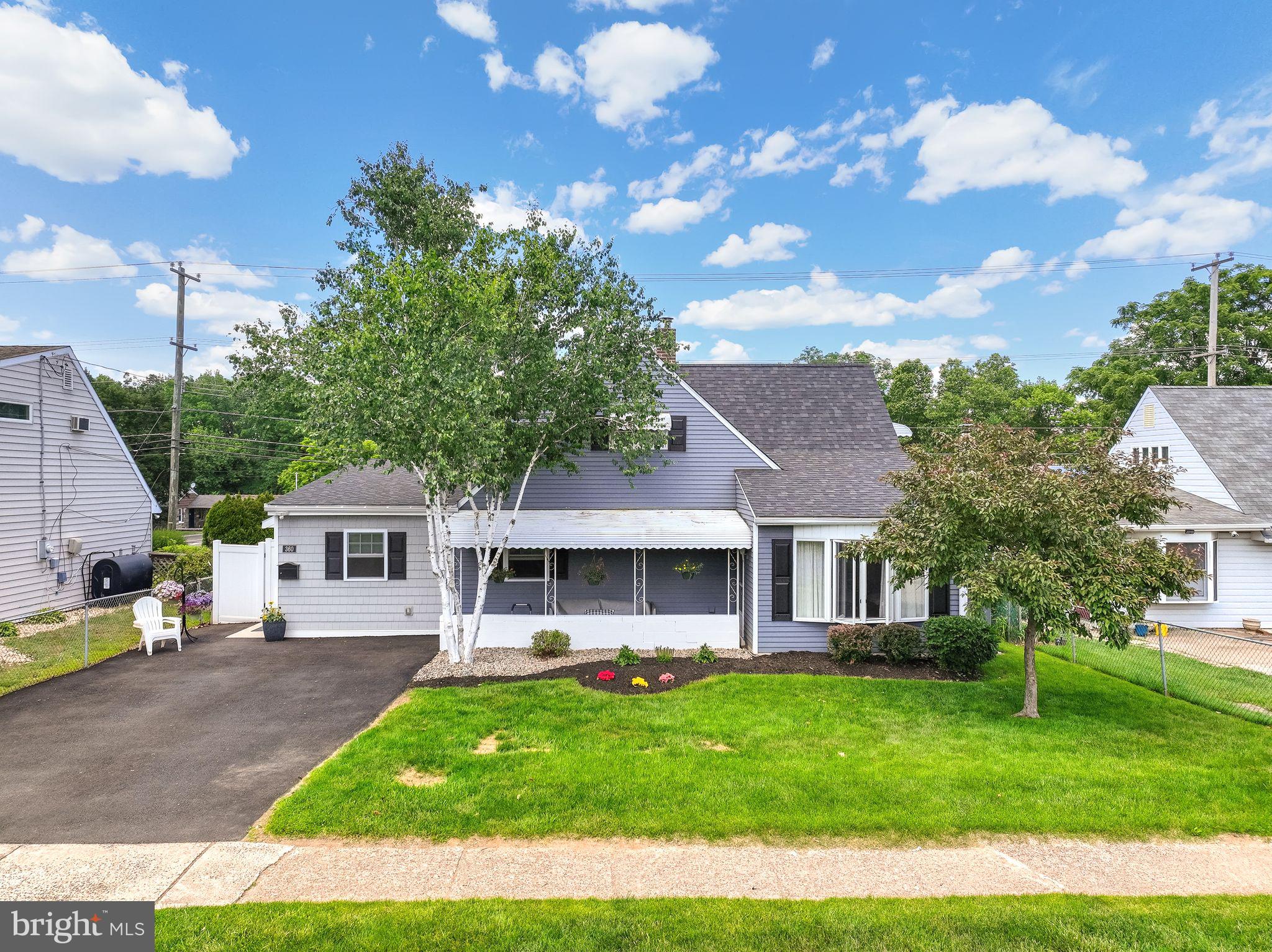 Proudly presenting this beautifully updated and meticulously maintained expanded 4-bedroom, 1.5-bath Cape Cod nestled in the highly sought-after Holly Hill section of Levittown offering over 1700 sq ft of living space with a gorgeous oasis of a backyard. From the moment you arrive, pride of ownership is evident throughout this charming home. Step inside to discover a warm and inviting interior featuring spacious living areas, tasteful updates, and a functional floor plan designed for comfortable everyday living. The expanded layout offers four generously sized bedrooms and plenty of room for family, guests, or a home office. The stunning newer kitchen features an abundance of white shaker cabinetry, modern finishes, and a peninsula with seating that opens to a bright dining room highlighted by a soaring vaulted ceiling, creating the perfect space for everyday living and entertaining. The heart of the home flows seamlessly to an incredible backyard oasis, perfect for entertaining and relaxation. Enjoy summer gatherings on the expansive concrete patio, unwind on the beautiful paver stone patio, or cool off in the above-ground pool. The fully fenced yard provides ample space for outdoor activities, gardening, and creating lasting memories with family and friends. The expansive first-floor primary bedroom offers exceptional space and comfort, complete with a huge closet providing abundant storage. Additional highlights include newer roof, siding, windows,  updated finishes, meticulous maintenance throughout, and a desirable location within one of Levittown's most popular neighborhoods. Conveniently located near parks, schools, shopping, dining, and major roads, bridges to New Jersey, this exceptional property offers the perfect combination of comfort, style, and outdoor enjoyment. Don't miss your opportunity to own this move-in-ready gem in Holly Hill!