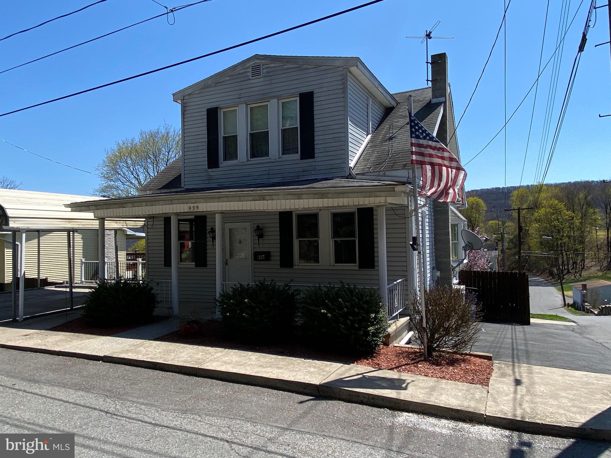 Pottsville.  Well maintained, move in ready 3 bedroom, 1.5 bath cape cod.  This home offers excellent outdoor space for year-round enjoyment and entertainment.  The large fenced yard has mature landscaping and a patio area with fire-pit.    The covered back deck offers an amazing view.   Plus there is a shed and basement access for all of your storage needs.   The spacious first floor offers a large living and dining rooms, plus a recently updated oak kitchen.  The second floor boasts 3 bedrooms and an updated full bath.  Additionally there is a laundry room and half bath in the basement.  This home is heated with oil hot water and the mini split central air conditioning system is also a secondary heat source.  You can enjoy the benefits of covered off street parking via the homes detached carport.   Contact me today for a tour, this one won't last long!!!