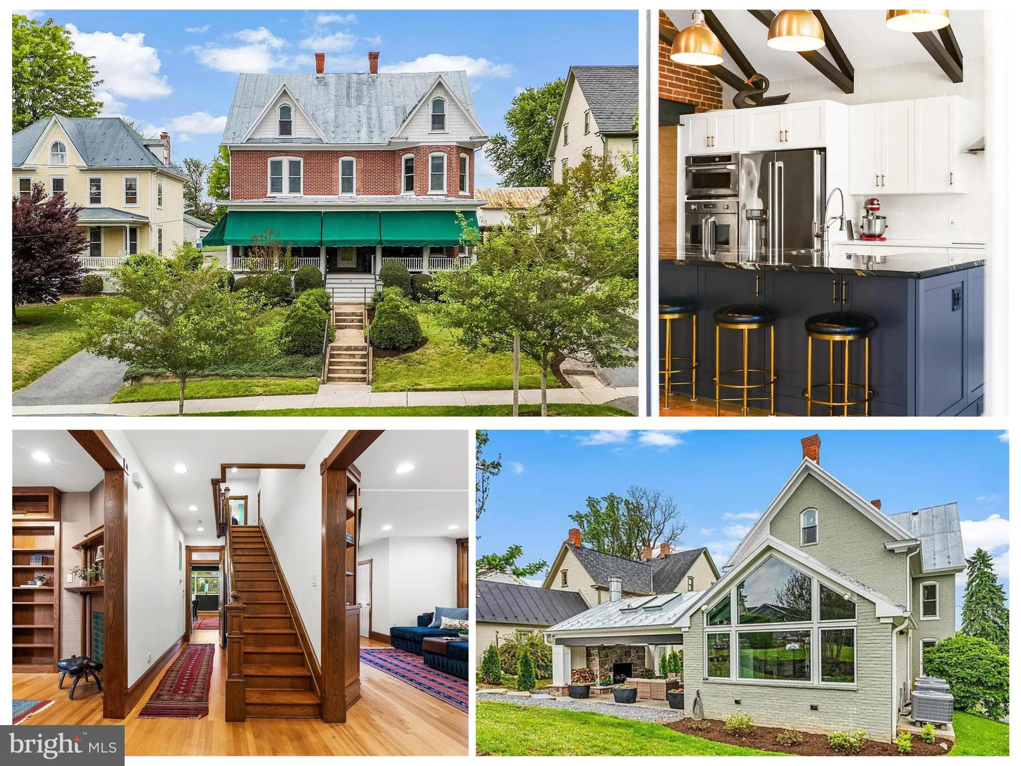 Carefully reimagined between 2018 and 2021, this historic Main Street home now lives like a luxury boutique retreat hidden in the heart of Middletown — complete with a secret speakeasy concealed behind a swinging bookshelf, a breathtaking custom kitchen addition, and a covered courtyard entertaining area anchored by a stunning stone fireplace. Rich in history yet thoughtfully transformed for modern luxury living, this extraordinary four-bedroom residence with dedicated office space blends timeless craftsmanship with sophisticated design rarely found in historic homes. Perched above historic Main Street with sunset views toward South Mountain, the home showcases soaring ceilings, original architectural details, custom Mennonite-crafted millwork, designer Circa lighting, and extensive infrastructure updates throughout.

At the heart of the home is the stunning kitchen addition featuring exposed historic brick, dramatic steel scissor-beam trusses, handcrafted cabinetry, quartz perimeter counters, granite center island, GE Monogram appliances, farmhouse sink, induction cooktop, and a dramatic picture window overlooking the beautifully landscaped courtyard and covered side porch. The original kitchen was transformed into a spacious dining room, creating exceptional flow for entertaining while preserving the home’s historic character. Outdoor living spaces feel like an extension of the home itself with stamped concrete, custom stone fireplace, a covered entertaining area, integrated storage, and beautifully landscaped gathering spaces designed for both intimate evenings and large-scale entertaining.

The front parlor was transformed into a stunning library with built-in shelving, restored historic shutters, statement lighting, and the hidden swinging bookshelf leading to the speakeasy featuring a solid wood bar, wet bar, beverage refrigerator, custom ceiling paneling, and dramatic finishes. The family room was created by opening two original parlors and is crowned by a dramatic bay window that floods the space with natural light.

Upstairs, the home offers two primary suites along with spacious secondary bedrooms featuring exceptional flexibility, including a custom Murphy bed/work table system and built-in bay window seating. A dedicated office conceals a hidden opening into an untouched portion of the original home, creating a fascinating preserved time capsule rarely found in homes of this era. A covered upper porch overlooks the courtyard below, while the redesigned laundry room introduces marble countertops, statement lighting, and additional storage.

The finished attic was transformed into a truly unique owner’s retreat featuring reclaimed oak flooring, exposed brick chimneys, preserved historic wall surfaces, dressing room, laundry chute, separate staircase access, and a spa-inspired bath with a hidden Japanese-inspired Ofuro soaking tub room.

Infrastructure improvements include dedicated high-end Carrier HVAC systems with hospital-grade filtration and smart thermostats, radiant heated floors, replaced electrical systems in 2020, updated copper plumbing, Japanese toilets, hand-tooled standing seam metal roof, replacement gutters, energy-efficient wooden sash windows, composite porch decking, central vacuum, Sonos integration, and extensive custom woodworking throughout.

Stretching from Main Street to West Green Street, the property also includes a subdivided, buildable rear lot. The purchaser of 19 E Main Street will have first right of refusal on the lot, which is also available separately, creating a rare opportunity for future expansion or investment in the heart of Middletown.

Located on one of Maryland’s historic designated Main Streets, just steps from Middletown’s restaurants, library, shops, parks, & sought-after schools, this extraordinary residence offers a lifestyle as rare as the home itself.  Owned by only three families in 100+ years, this one-of-a-kind home blends history, luxury, & craftsmanship.