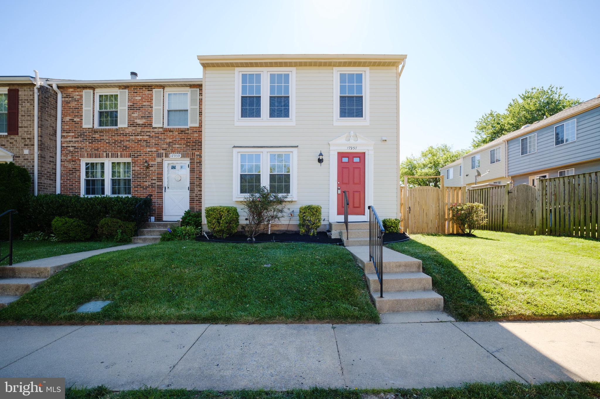 Welcome to this beautifully updated end-unit colonial townhome offering 3 bedrooms, 2 full baths, and 2 half baths. Freshly painted throughout, this move-in-ready home showcases new luxury vinyl plank flooring on the main and upper levels, new carpet on the stairs and in the finished lower level, stylish new countertops, and numerous updates that create a fresh, modern feel. The bright and spacious floor plan provides comfortable living and entertaining space across three finished levels. Enjoy seamless indoor-outdoor living with a nicely sized deck accessible through the sliding glass door off the kitchen and dining area. Additional improvements include a new roof (2021), HVAC system (2019), new window screens, tilt-in windows for easy cleaning, and fresh landscaping that enhances the home's curb appeal. The desirable end-unit location offers added privacy, extra windows, and abundant natural light. Conveniently located near shopping, dining, parks, commuter routes, and everyday amenities, this home is truly move-in ready. Schedule your showing today!