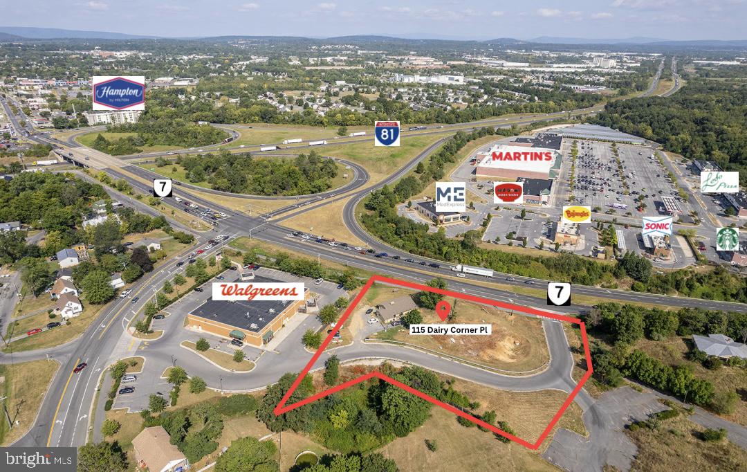 3 parcels of land to total 1.75 acres zoned B-2 in a great location right off I-81 and on Route 7 resulting in lots of exposure/high traffic area. Right next door to Walgreens. Approved for 10,000 sq ft of commercial space. Can easily be rezoned for apartments! Great opportunity. Currently has an income producing residential home on the lot. Will consider owner financing. 
Tax Map IDs: 54-9-2, 54-9-3, 54-9-4. MLS Land Listing # VAFV2014820