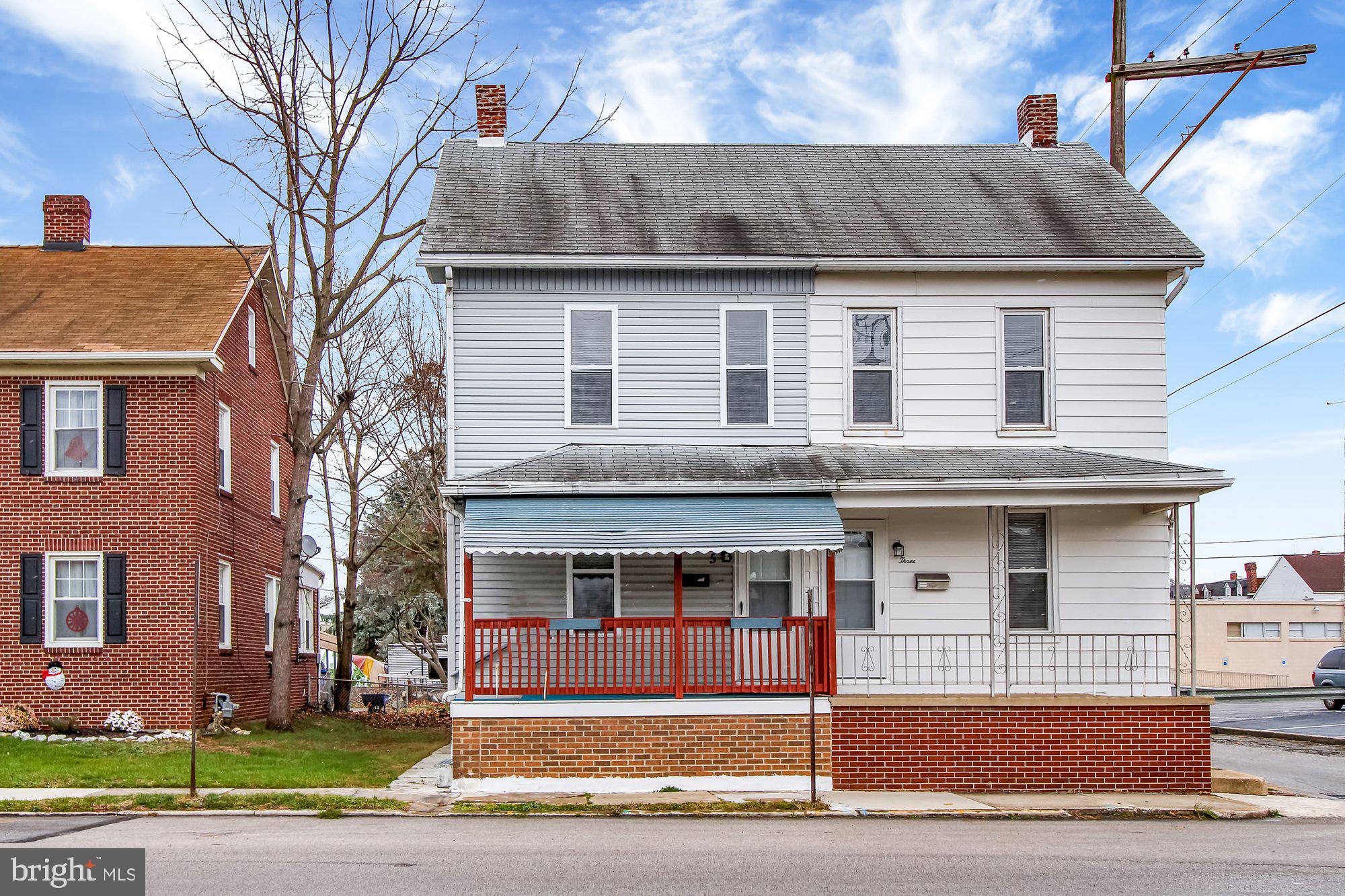 This Home has been completely redone for you. Home features New Carpet thru-out, New maple Kitchen Cabinets, All New Appliances, Dishwasher, Range/Oven, Refrigerator. with Vinyl Floor. Hobby Room off Kitchen with Half Bath and Outside Entrance. Second Floor offers 3 Bedrooms and a Full Bath. Fenced in Back Yard. Gas Furnace (recently serviced) and CAC