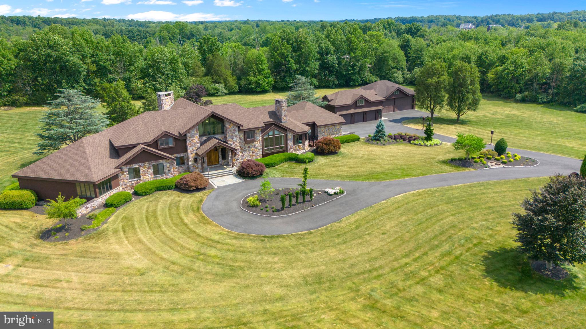 Belle Meade

An unparalleled opportunity nestled in the heart of rural Bucks County, PA—this stunning 15-acre property offers an exceptional blend of luxury, privacy, and unique amenities. This expansive estate boasts its own private airstrip, making it a haven for aviation enthusiasts seeking convenience and exclusivity. 

As you enter the property, you are greeted by a picturesque scene—a tranquil pond and meandering stream, adorned with a charming bridge, adding to the property's serene ambiance. The centerpiece of the estate is a spacious 7,922 square foot residence, meticulously designed to offer both comfort and sophistication. Inside, discover grand living spaces, 4 bedrooms, 4.5 baths, and including a heated indoor spa, perfect for year-round relaxation and entertainment. 

For the discerning buyer, additional features abound, such as a secure airplane hangar ensuring the utmost convenience for aviation-related activities. A detached 3-car garage with an accompanying 1,144 sqft apartment provides ample space for guests or staff. 

This property represents a rare opportunity to own a piece of Bucks County's rural beauty while enjoying the luxury of unique amenities designed to cater to the most refined tastes. Whether you are drawn to the tranquil surroundings, the convenience of private aviation facilities, or the allure of a spacious estate, this listing promises a lifestyle of unparalleled elegance and comfort.