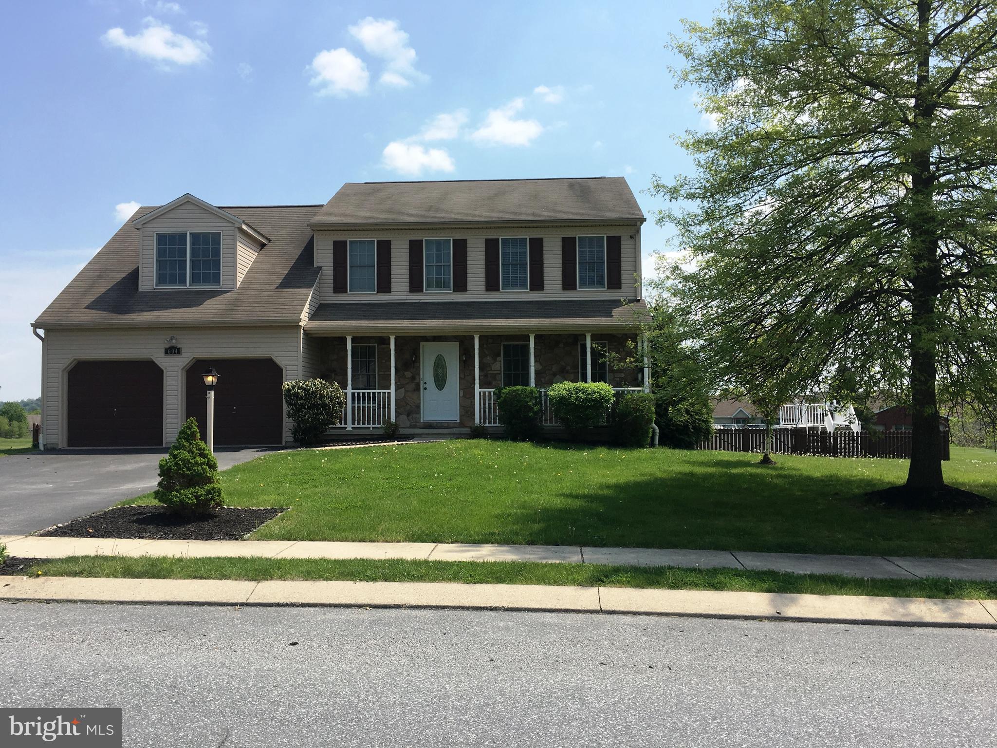 DO NOT MISS OUT!!   Spacious colonial home with 4 large bedrooms, separate formal dining room and living room, access to rear deck and large fenced in yard / pool area, bluestone patio with granite countertops, Great space for entertaining! Huge Master suite, master bath and walk in closet over the garage. Laundry hook ups on main level and basement. Each level is zoned for heating and air conditioning. There is an enclosed room in the basement that can be used as office/ playroom/ game room. New carpet in all bedrooms. Convenient to Route 30, I-83, and shopping. Great community and school district.  Great home in move-in condition!