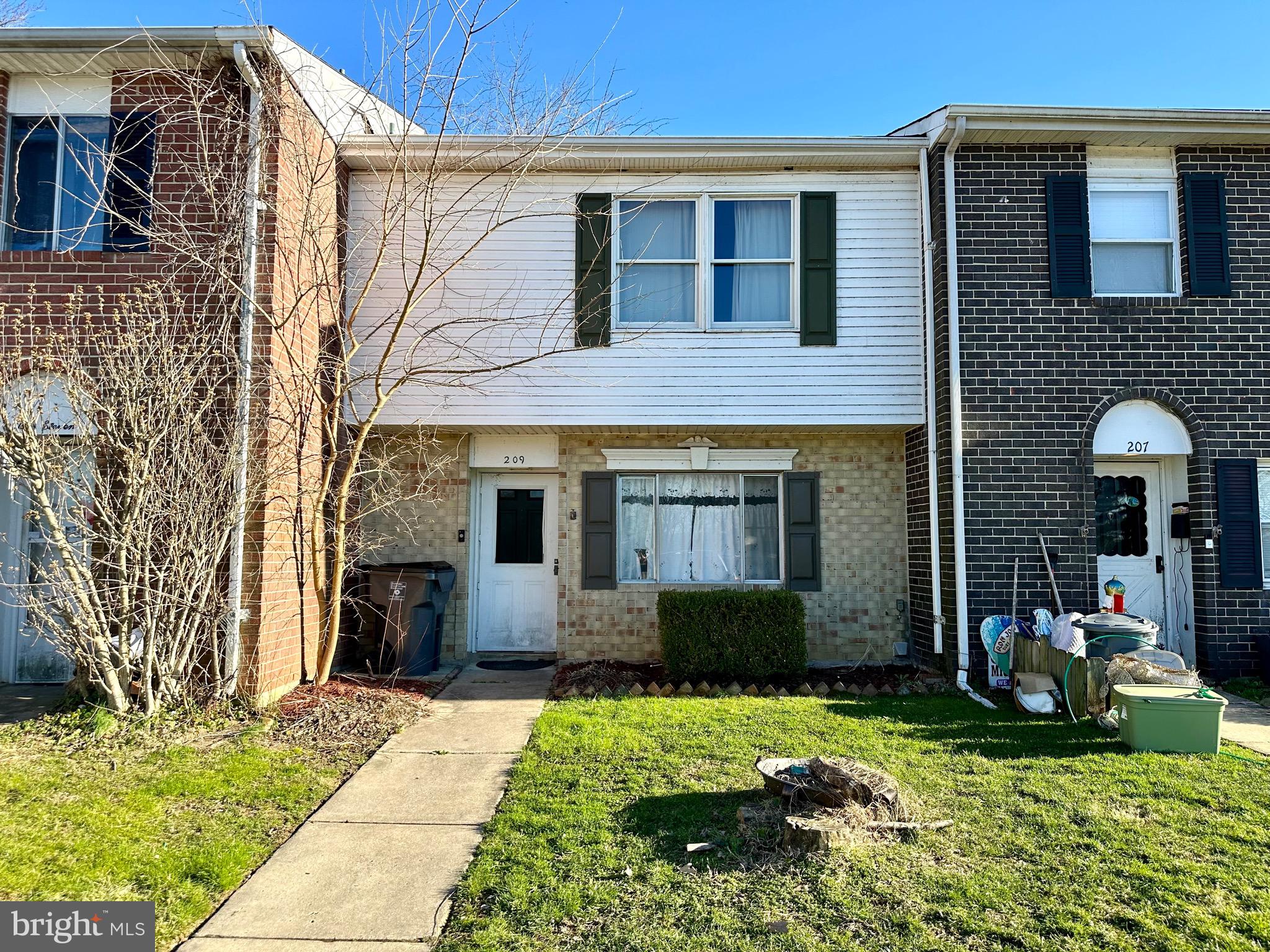 3 Bed 2 full and 1 half bath townhouse in Joppatowne. Main level offers an eat in kitchen, a half bath, and the living & dining room combo with a wood burning fireplace. Upper Level offers wood floors, a large primary bedroom with a private bath, 2 additional bedrooms and the 2nd full bath. In the back yard, enjoy the spacious patio and fenced in rear yard with additional storage and utility closet.