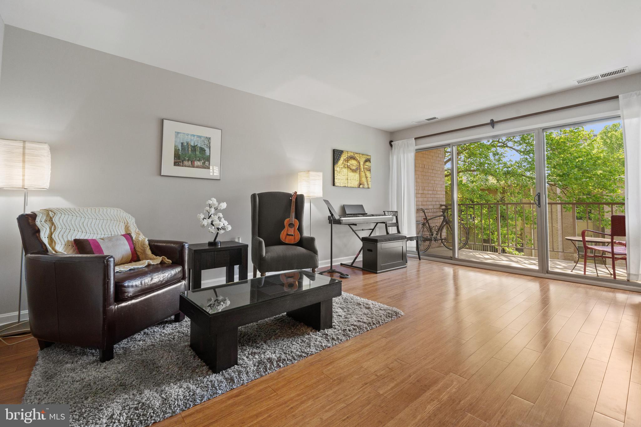 Welcome to this bright and beautifully updated top-floor condo, filled with natural light and stylish finishes, located in Alexandria's West End! The open layout is warm and inviting, featuring bamboo flooring throughout. The fully renovated kitchen is a chef’s dream, boasting granite countertops, an Angora tile backsplash, a touch faucet, and top-of-the-line appliances—including a door-in-door InstaView refrigerator with craft ice maker, a quiet dishwasher, and a multi-function oven offering air fry, convection, and sous vide capabilities.

The renovated bathroom showcases modern upgrades with a tiled shower and floor, complemented by a sleek frameless glass shower door. This home offers both style and convenience in a fantastic Alexandria location!

The condo fee includes all utilities (gas, electric, water) except Internet. Additional conveniences include secured storage on-site and a laundry room in the building. Parking is registered and unassigned. Community amenities feature a pool for residents to enjoy.

Canterbury Square offers a convenient location close to Harris Teeter and the restaurants at the Shoppes of Foxchase, as well as the future Inova Alexandria Hospital at Landmark, currently under construction. Enjoy easy access to I-395, the Pentagon, Old Town Alexandria, and National Landing.

Don't miss this great opportunity!