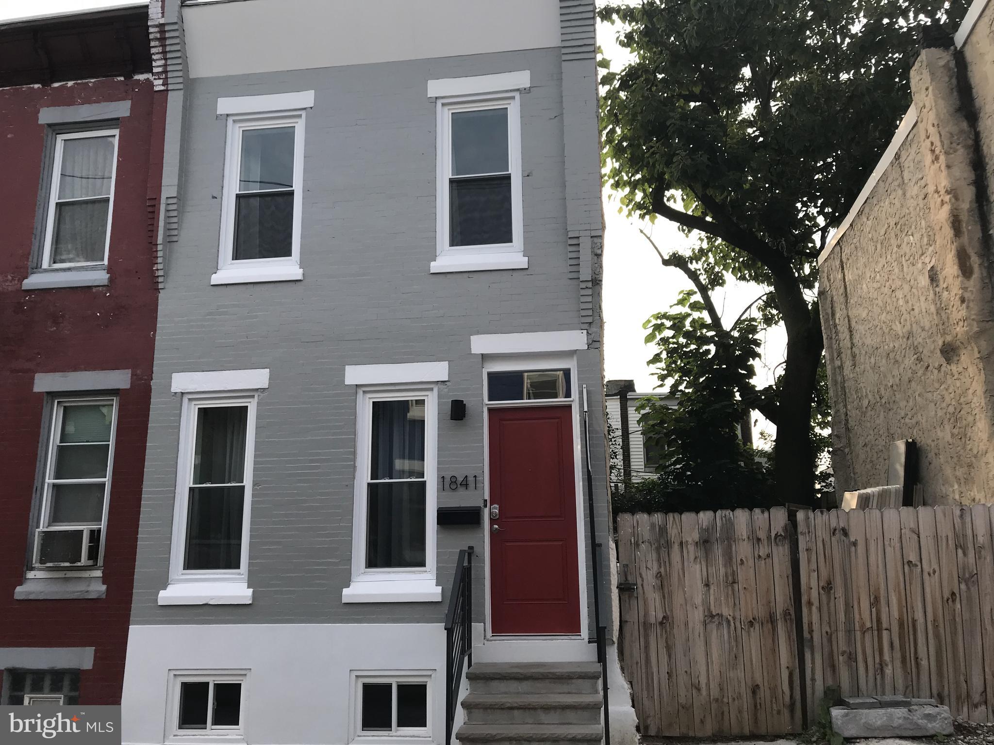 Amazing attention to detail has been given to this Newly Rehabbed 2BR 1-1/2 bath home.  Found just off of Ridge Avenue on the Northern edge of Brewerytown it allows convenient access to Center City. The main level of this home boasts an open concept LR/Kitchen combo with shaker cabinets, Quartz counter tops and all stainless steel Samsung appliances. This level also has a bonus room, a main floor 1/2 bath, and extra closet space. The back patio is spacious, has new privacy fencing and is partially covered for dry dining on those rainy days.  On the second level you will find two nicely sized BRs will full closets, a completely rehabbed full bath and your Washer/Dryer combo. Hardwood floors are found throughout both the main and 2nd floors.   Everything is new!! All new appliances, HVAC, Water Heater, plumbing, Electrical and roof. Full Basement includes a drain/sump pump system designed to keep your basement dry.