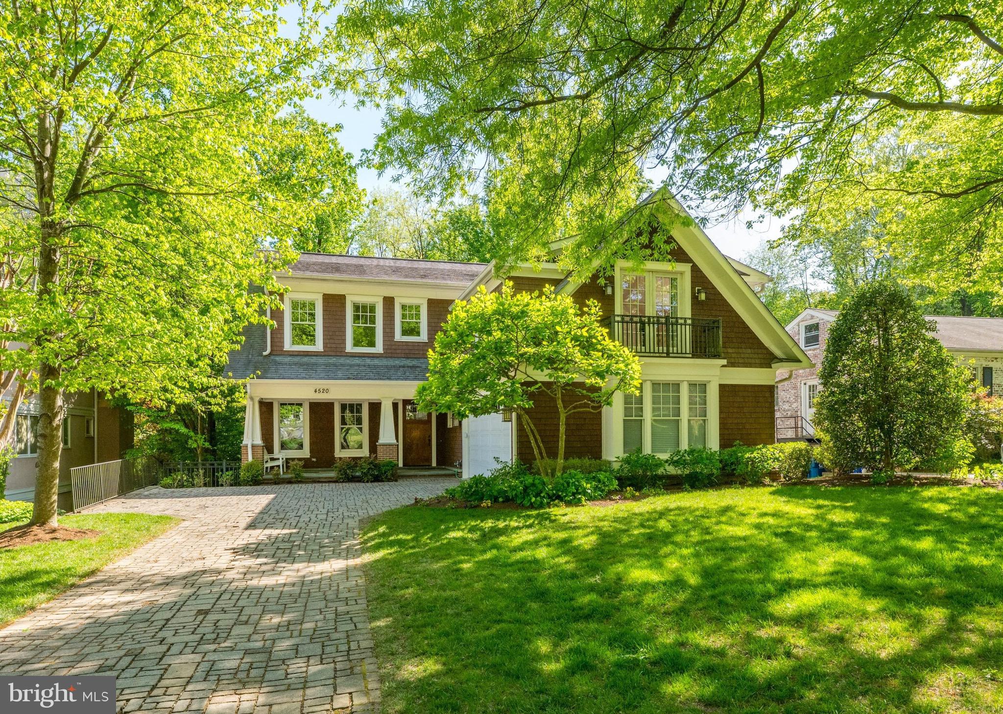The Somerset home you have been waiting for! Built by award-winning Sandy Spring Builders with high ceilings, abundant natural light, tons of custom built-ins, elevator - - all in an incredible park-like setting.  Main level has a open kitchen, breakfast room and family room overlooking parkland, separate dining room and home office/den.  Elevator (to all levels), powder room, mudroom and access to 2-car garage (w/ EV charger) round out first floor.  Upper level has spacious primary suite with 2 walk-in closets and luxurious bath, 3 additional bedrooms and 2.5 baths, plus soundproof home studio with vaulted ceiling.  The walkout lower level has a large recreation room with wet bar, 2 guest bedrooms, full bath with walk-in shower, massive storage room and wine cellar.  Perks of Town of Somerset - neighborhood pool, tennis, Town Hall, basketball courts and batting cage.  10 out of 10 location - blocks to Friendship Heights Metro & short walk to Downtown Bethesda and Crescent Trail.  Open Sunday, 4/26, 1pm-3pm.