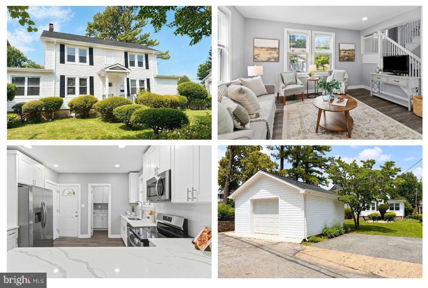 🍀Finding the perfect home can feel like searching for a four-leaf clover. Lucky for you, your search ends right here on Clover Road.🍀Nestled on a quiet, tree-lined street in Northwest Baltimore, where detached homes and timeless character define the neighborhood, 5728 Clover Road offers the perfect blend of traditional charm and modern updates. Situated on a corner lot that extends to the back of the block, the home is framed by a manicured hedge that creates a sense of both grandeur and privacy. You'll love the covered front porch! Imagine enjoying a cold glass of lemonade here on a summer evening while neighbors stroll the sidewalks, adorning it with pumpkins and mums in the fall, and decorating it with holiday lights in the winter. It's the kind of space that instantly makes you feel at home. The flat backyard is equally inviting. Envision hosting family barbeques, friendly cornhole tournaments, or simply unwinding after a long day. The circular stone patio offers the perfect spot for a fire pit or outdoor dining area under the stars. Inside, this classic Colonial has been thoughtfully remodeled in 2026 and showcases today's most sought-after finishes. Natural light pours through the home, highlighting the open floor plan, new flooring, fresh paint, and recessed lighting throughout. Your spacious living room flows into a versatile bonus room behind French doors that could serve as a home office, sunroom, playroom, or fifth bedroom. The gourmet kitchen is designed for both everyday living and entertaining, featuring sprawling quartz countertops, 42-inch cabinetry, brand-new stainless steel appliances, and a separate butler's pantry with a second sink and additional storage. A door to the backyard makes outdoor dining and gatherings effortless, while the main-level powder room and laundry area add convenience. Upstairs, you’ll love the Primary Suite which boasts a spacious bedroom and a private spa-inspired bathroom with contemporary tile finishes, a sophisticated vanity, and a glass-enclosed shower. Three additional bedrooms and a well-appointed hall bathroom complete this level. The tidy unfinished basement offers endless potential for a future den, game room, home gym…the choice is yours. As if that's not enough, the home also flaunts a private rear parking pad and your own detached garage. Whether you need secure parking, a workshop, gym, studio, or hobby space, you'll love having the flexibility to make it your own. This home checks boxes you didn't even know you had. Schedule your showing today and you could be the lucky new owner on Clover Rd!