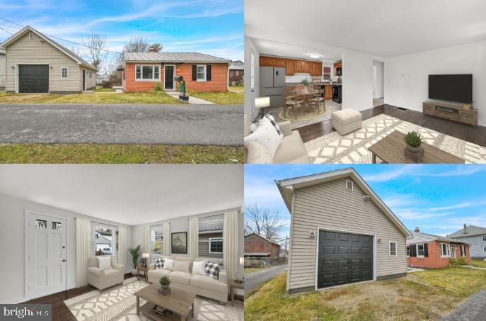 All one floor living with updated house that includes central air, updated kitchen, flooring and more! Massive detached garage/shop with high ceilings and electric! USDA eligible 100% financing! ABSOLUTE MUST SEE PROPERTY!