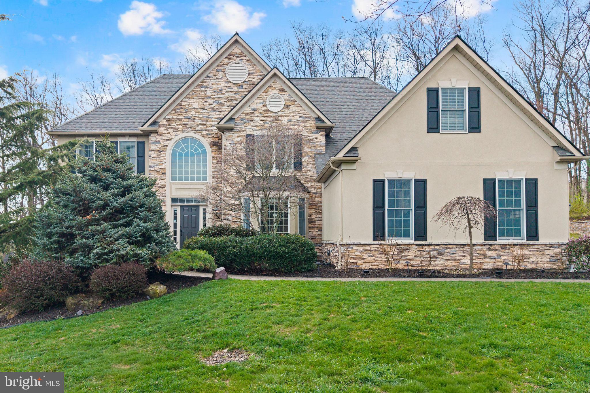 Welcome to this custom and pristine home in the sought after Tivoli Gardens Development.  This 3950+sq/ft home features 6 bedrooms, 4.5 baths, 3 car garage, 2 laundry rooms and is situated on a premium 1 acre+ lot on cul-de-sac. Enter the grand split-foyer leading to large family room with floor to ceiling stone fireplace and hard wood floors throughout!   The recently updated kitchen boasts quartzite counters, island, stainless steel appliance package, backsplash and hood. Adjacent kitchen is a sizable custom pantry, mud room and 1st of 2 laundry rooms. The 2nd floor boasts 4 bedrooms with a catwalk overlooking living room. The primary bedroom suite is a homeowner's dream with a tray ceiling, sitting area, two spacious walk-in closets with island, jacuzzi tub, dual vanity AND a 2nd laundry room!  The basement of this incredible home is ideal for a guest/in-law suite with 6th bedroom and 4th full bathroom.  A theatre room, fitness room/study and gas fireplace with oversized stone mantle,  round out this spacious and well-designed level. The outside is ideal for entertaining with Trex deck, fencing, built in grill and  hot tub. Outside also features landscape package, barn and shed. Purchase with confidence and pride in ownership as this home has many modern updates including; owned solar, new(er) roof,  Generac generator, spray foam insulation while being extremely well maintained. This amazing property will meet all your expectations and is waiting to become your new home!
