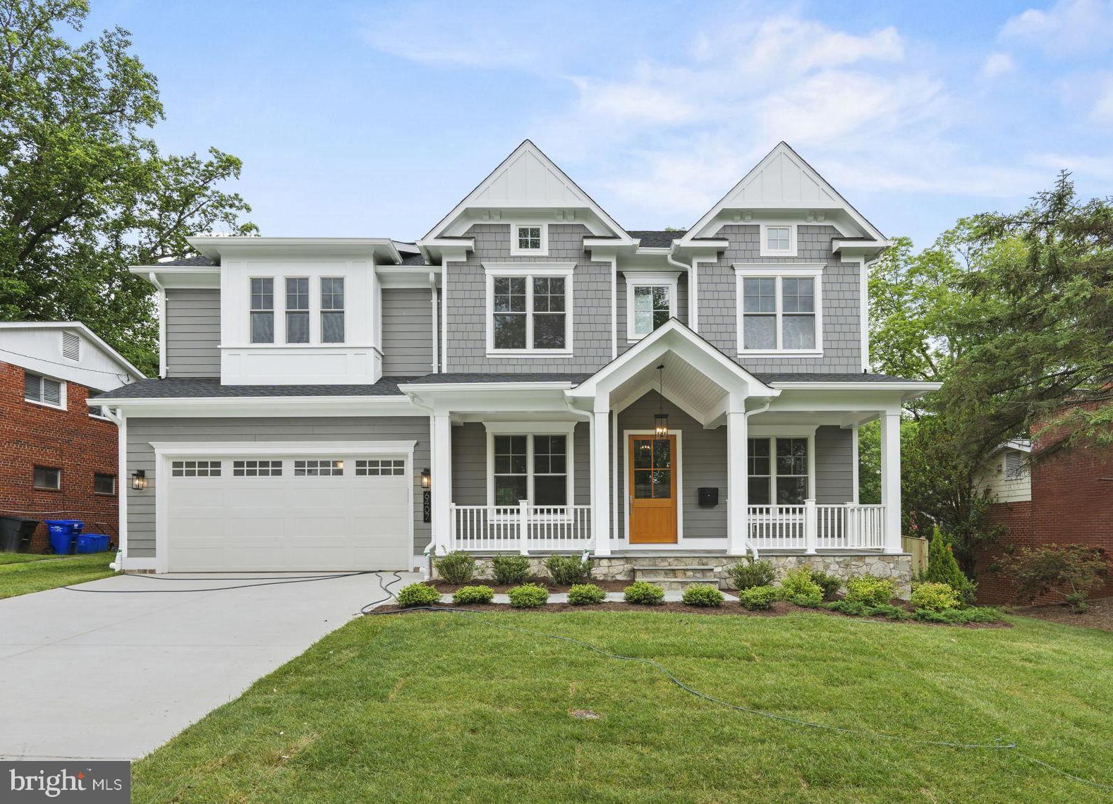 Enjoy sitting on the front porch of this new home in the sought-after Merrimack Park neighborhood. Construction by award-winning Mid-Atlantic Custom Builders LLC has begun and this lovely home can be yours by mid-April. This home features six bedrooms, with five full and one-half baths finely crafted over 5,160 finished square feet on three fully finished levels. The first floor features a living room, a dining room with wainscot molding, and a large family room with a gas fireplace. The gourmet kitchen is specifically designed for entertaining and everyday functionality, including a large gathering island, JennAir stainless steel appliances, premium quartz countertops, and a butler’s pantry. The screened-in porch with a ceiling fan and recessed lights off the kitchen is perfect for outdoor entertaining. A private first-level en-suite bedroom offers flexibility for guests and family. The mudroom with built-in cubbies and a powder room complete this amazing living space. The first floor has 10 ft ceilings, 7.5-inch wide hardwood flooring, and crown molding throughout. The beautiful finishes do not end there with tray ceilings with cove molding in the entry hall and dining room. The primary suite features tray ceilings and cove molding, and two large walk-in closets. The primary suite spa bath features a frameless glass shower enclosure, dual shower heads, a separate handheld showerhead, a freestanding tub, designer tile, and quartz countertops. The upper level also offers a loft area, a large laundry room, and a bedroom with a private bath. Two additional bedrooms share a jack-and-jill bath with a double vanity. The finished lower level offers a recreation room and a thoughtfully designed flex space room to be used as best suits your needs. A sixth bedroom and full bath complete this living space. Double doors open to stairs to the fenced backyard. 
Enjoy the Merrimack Park playground, basketball, and tennis courts at the top of Marjory Lane. Also, the neighborhood has priority for membership in Merrimack Pool. The home is located in the Bannockburn Elementary, Pyle Middle, and Whitman High School cluster.
