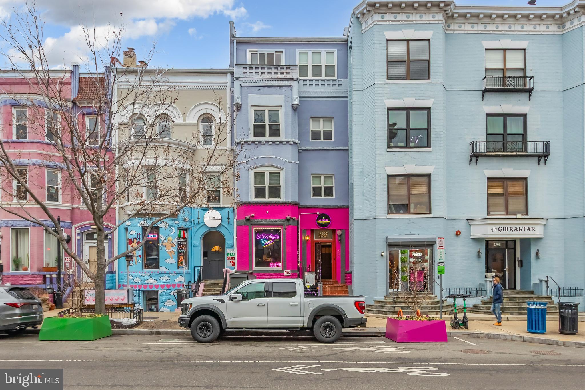 Charming 5 level mixed use building in the heart of Adams Morgan. Fully gutted and renovated in 2007 including the addition of a 4th floor and habilitation of the basement. Three spacious 2-bedroom units (approx 900 sf each), with retail on street level including improved walk out basement currently used as retail. Will be sold fully leased. Two parking spaces convey in rear of building.