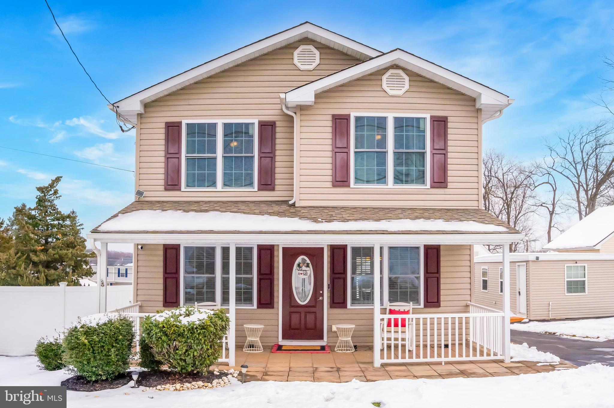 Finally, the home you've been waiting for! 4581 Oak Avenue is a turn-key three bedroom home, thoughtfully renovated in 2015 and impeccably cared for and upgraded by the current owners.  The first level has hardwood floors, vaulted ceilings, and a generous living room that flows into a dining room and a modern, uplifting kitchen. The kitchen has ample prep space and cabinets, a new refrigerator, and a breakfast bar. A powder room and washer/dryer round out the 1st floor. Through the sliding glass doors just off the kitchen is a large deck that, though snow-covered at the moment, is an ideal  space for grilling and entertaining when the weather warms up. The backyard is fully fenced so you can enjoy outdoor time with privacy and peace of mind. 
Upstairs are three bedrooms. The primary bedroom boasts a newly renovated en-suite bath. A second hall bath with double sinks and a bathtub services the other two bedrooms on this floor. 
There is a fully finished basement with a luxurious, new sectional couch (included in the sale) and a separate area ideal for work-from-home, crafting, studying, etc. Sellers installed a mini split for climate control and comfort.
And that's not all! The home also has a detached 1 car garage with additional storage space, and a separate 2 room shed with electricity and a newly installed mini split. Possibilities abound for this extra structure - a home office, a gym, an additional storage space... the list goes on. All this in a home convenient to major roadways and shopping. Schedule your showing today!