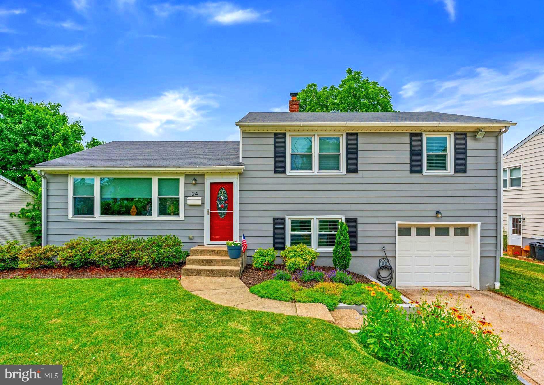 Fantastic new offering in the heart of Catonsville just a stroll to restaurants, the library, and vibrant Schools.  Lovingly updated with stylish finishes while preserving a cool mid century vibe.  Absolutely move-in ready. The original REAL hardwood floors in the living area AND three bedrooms have been refinished and polished with rich mid-tones.  A primary bath has been added with beautiful modern finishes, a walk in shower and large window, creating a casual private  experience.  The kitchen has been upgraded with white 42" cabinetry, a gas range, and a  custom island in complimentary wood tones which integrates the living & dining rooms, creating an inviting open concept experience to enjoy and be proud to welcome guests.  The lower level family room is perfect for movie night and game day,  adjacent to a modern half bath, spacious garage, and outside exit. Three upper level bedrooms are generous and neutral, and served by two fully updated baths,  each sparking clean. 

And then we go outside! The backyard is a real oasis.  Beautifully fenced in 2023 and featuring a patio centerpiece topped with an impressive gazebo roof for summertime parties.  Relax and enjoy the manicured level lawn with ample space for gardens and games.  A restful spot right off the kitchen for everyone to enjoy.

Recent upgrades invite you to move in and enjoy:  HVAC 2022, Fence 2023, Kitchen 2019, Water Heater 2024, Energy efficient windows and doors  2018,  Garage Door & opener 2020,  attic insulation 2020.  The impressive garden shed was a recent gift and is negotiable.

Open House this Sunday, June 14, 2026 from 1PM - 3PM.  Please stop in to see a rare gem in a beautiful setting!  Bring a friend!  

Professional photos coming very soon.